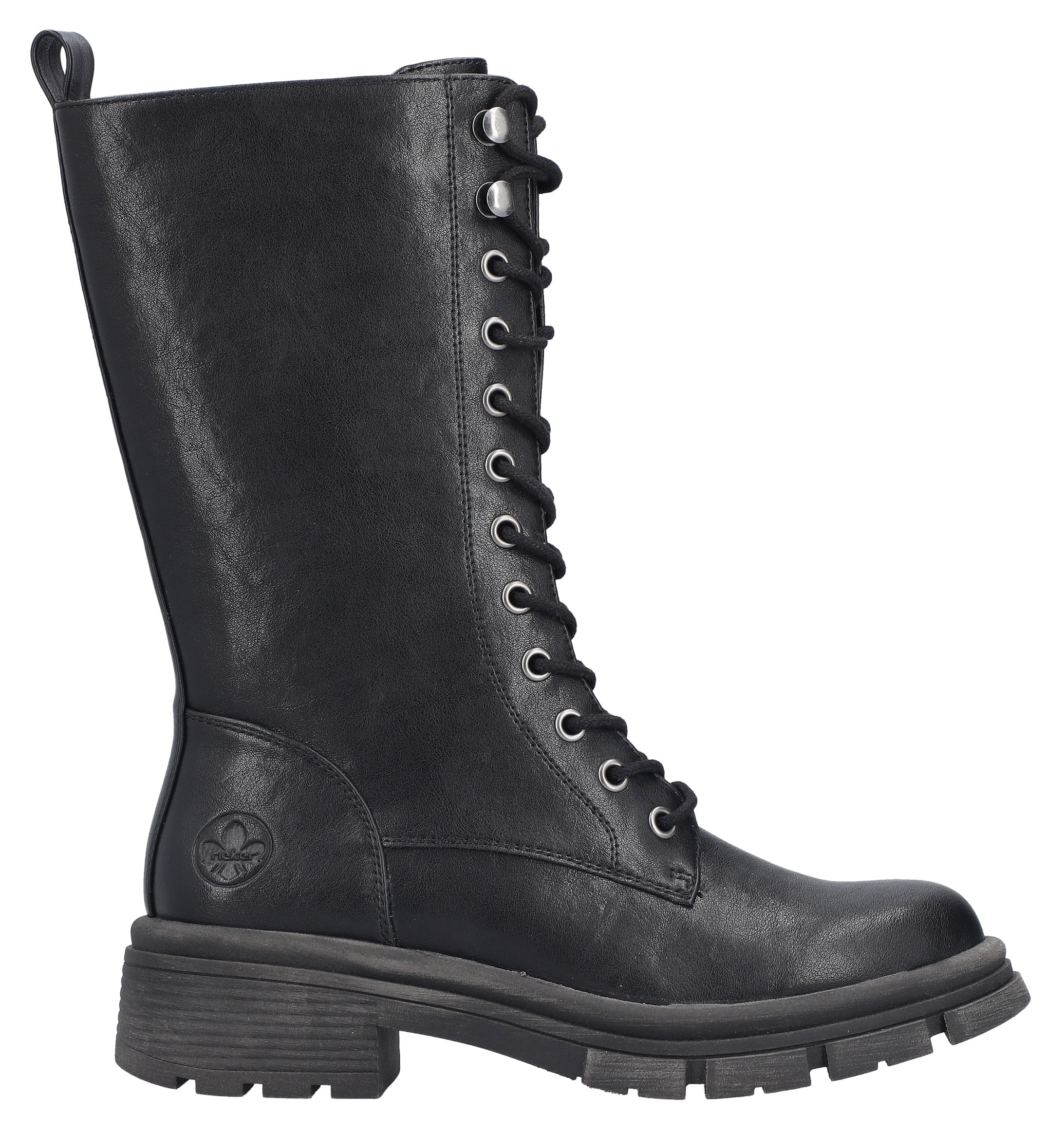 Rieker Schnürstiefel  Schnürboots mit Reißverschluss und robuster Profilsohle