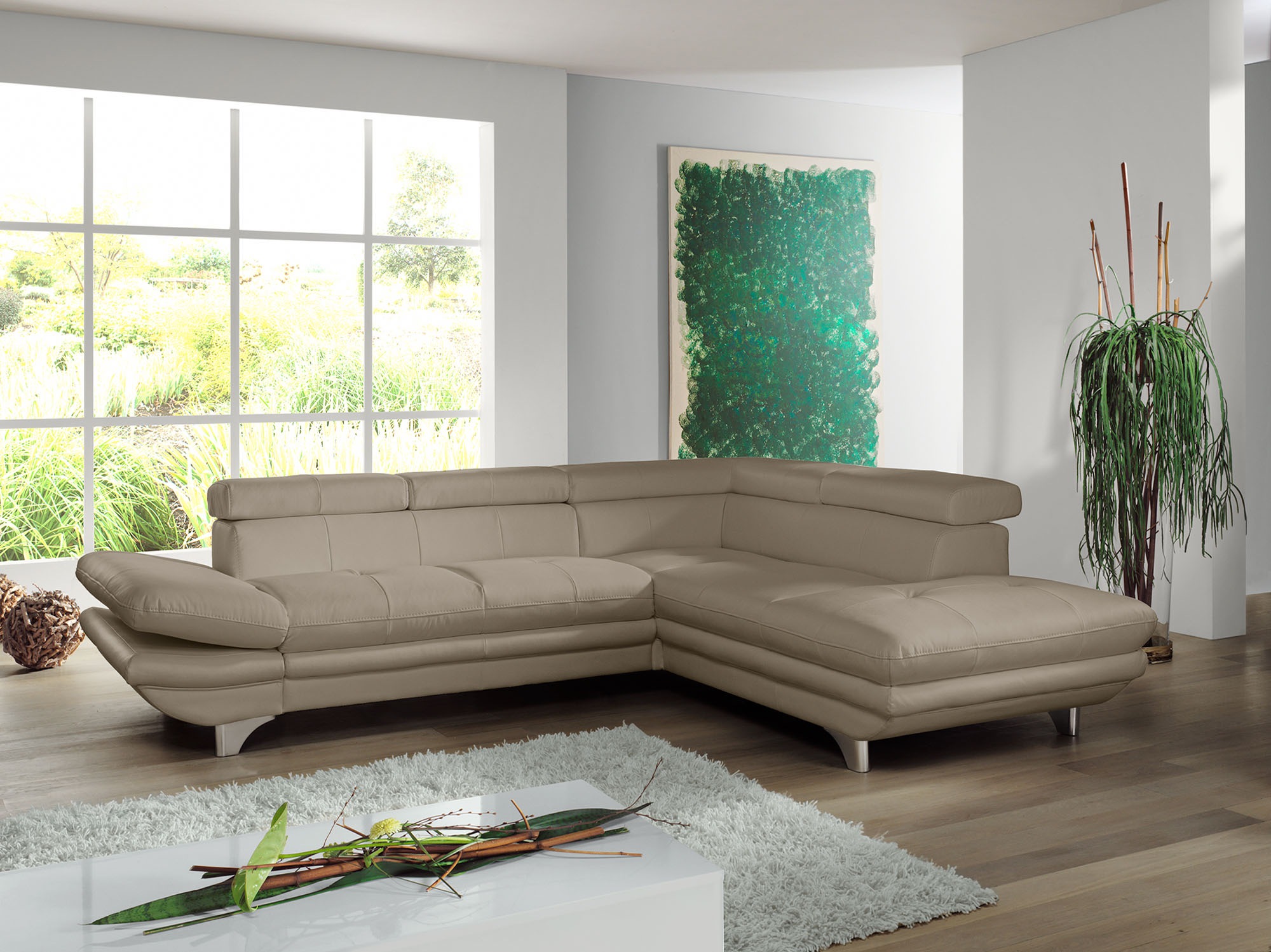 COTTA Ecksofa »Enterprise L-Form«, mit Arm- & Kopfteilverstellung, wahlweise mit Bettfunktion