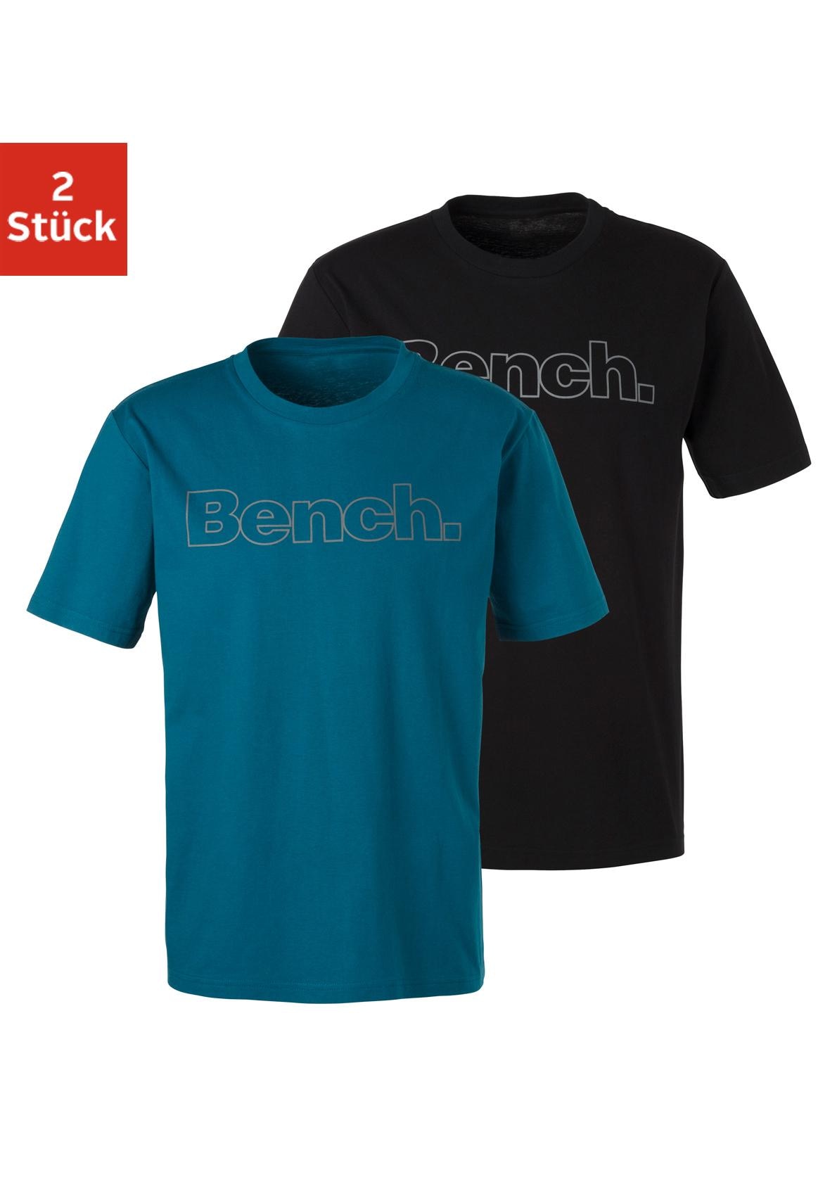Bench. T-Shirt »Homewear«, (2er-Pack), mit Bench. jetzt bestellen Print vorn