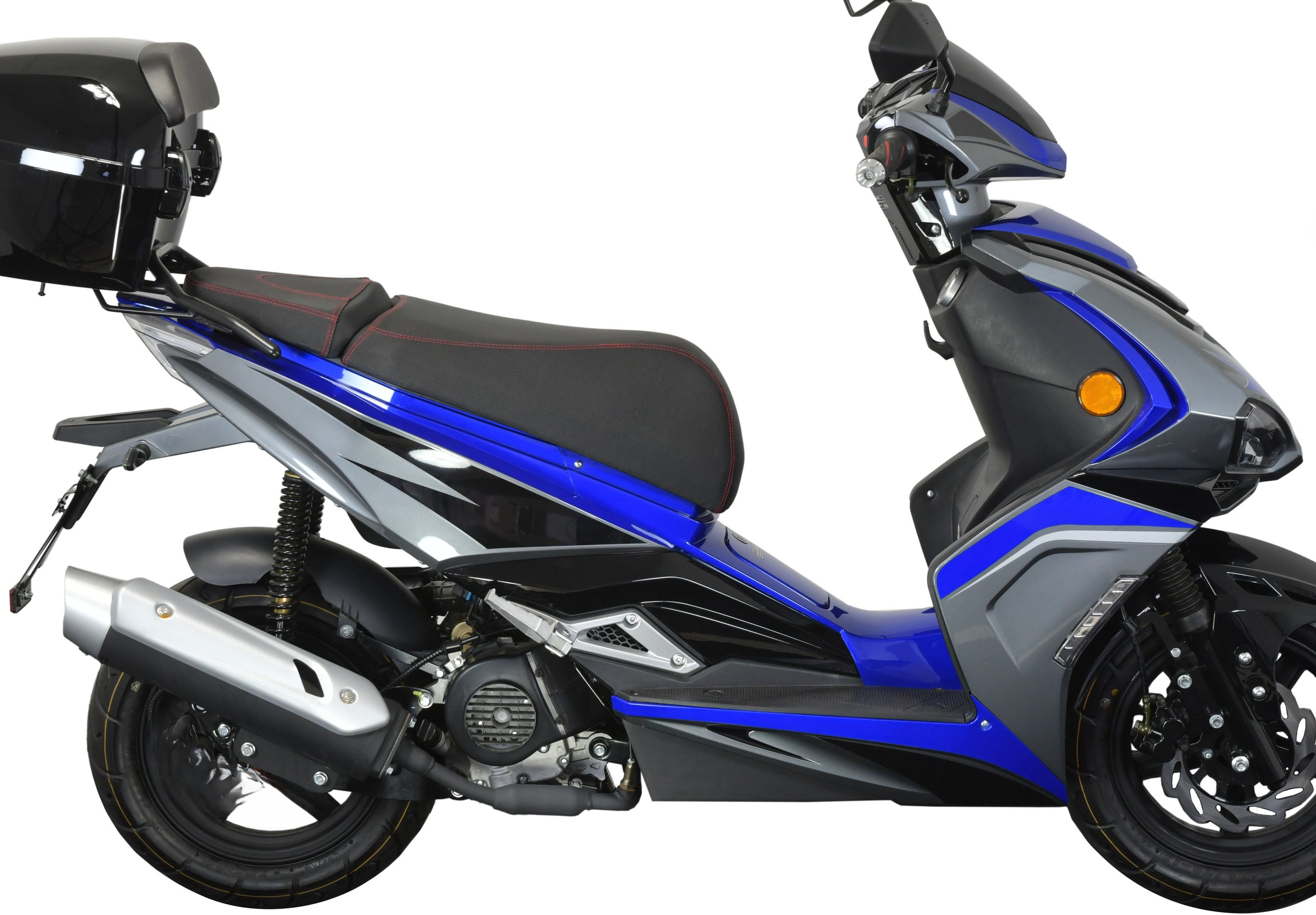 GT UNION Motorroller »Striker 45«, 49,5 cm³, 45 km/h, Euro 5, 3 PS, (Set, mit Topcase), Luftgekühlter Motor