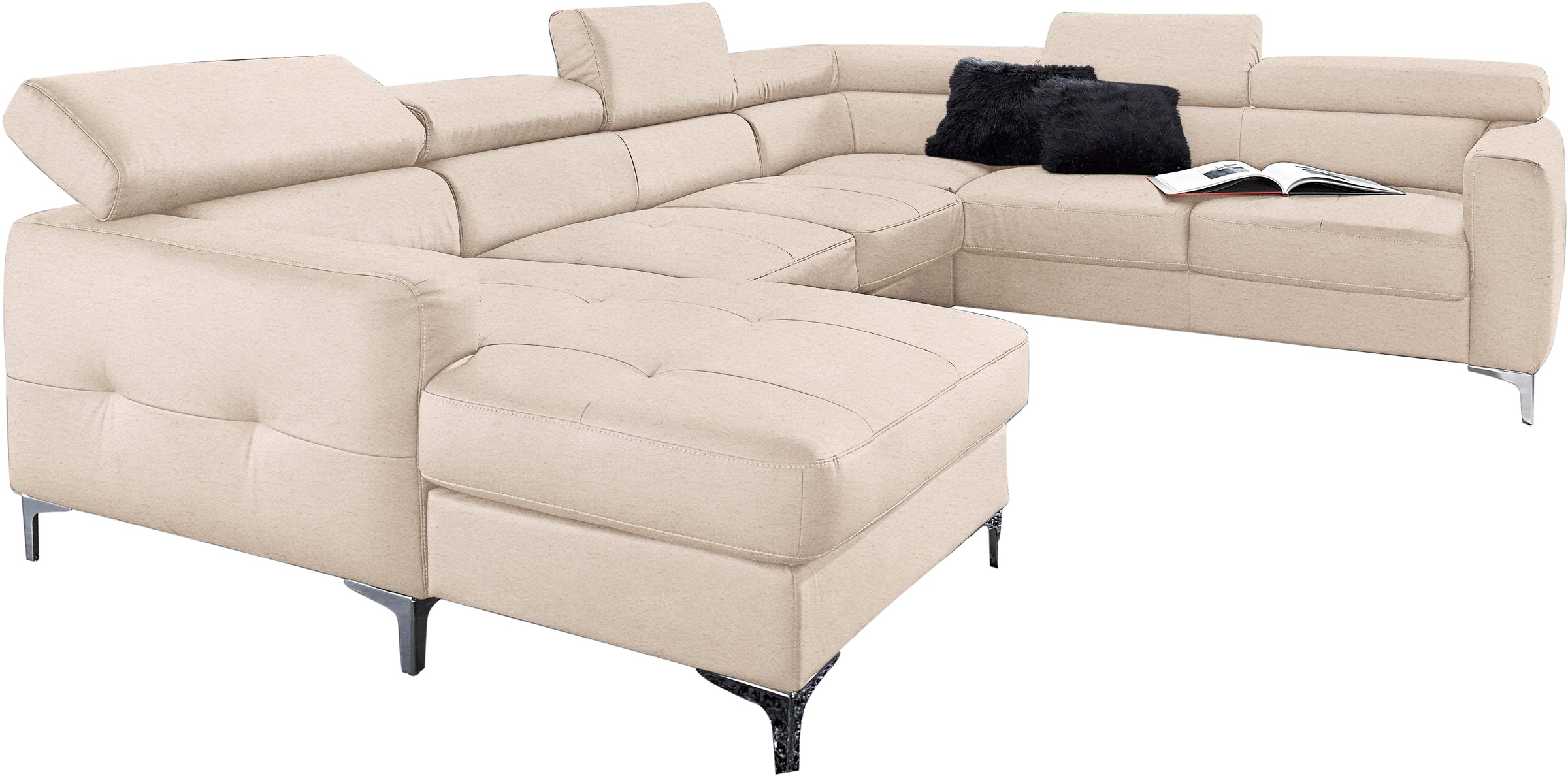 COTTA Polstergarnitur »Sammy U-Form«, (Set, Tiefe der Recamiere 169 cm), Se günstig online kaufen