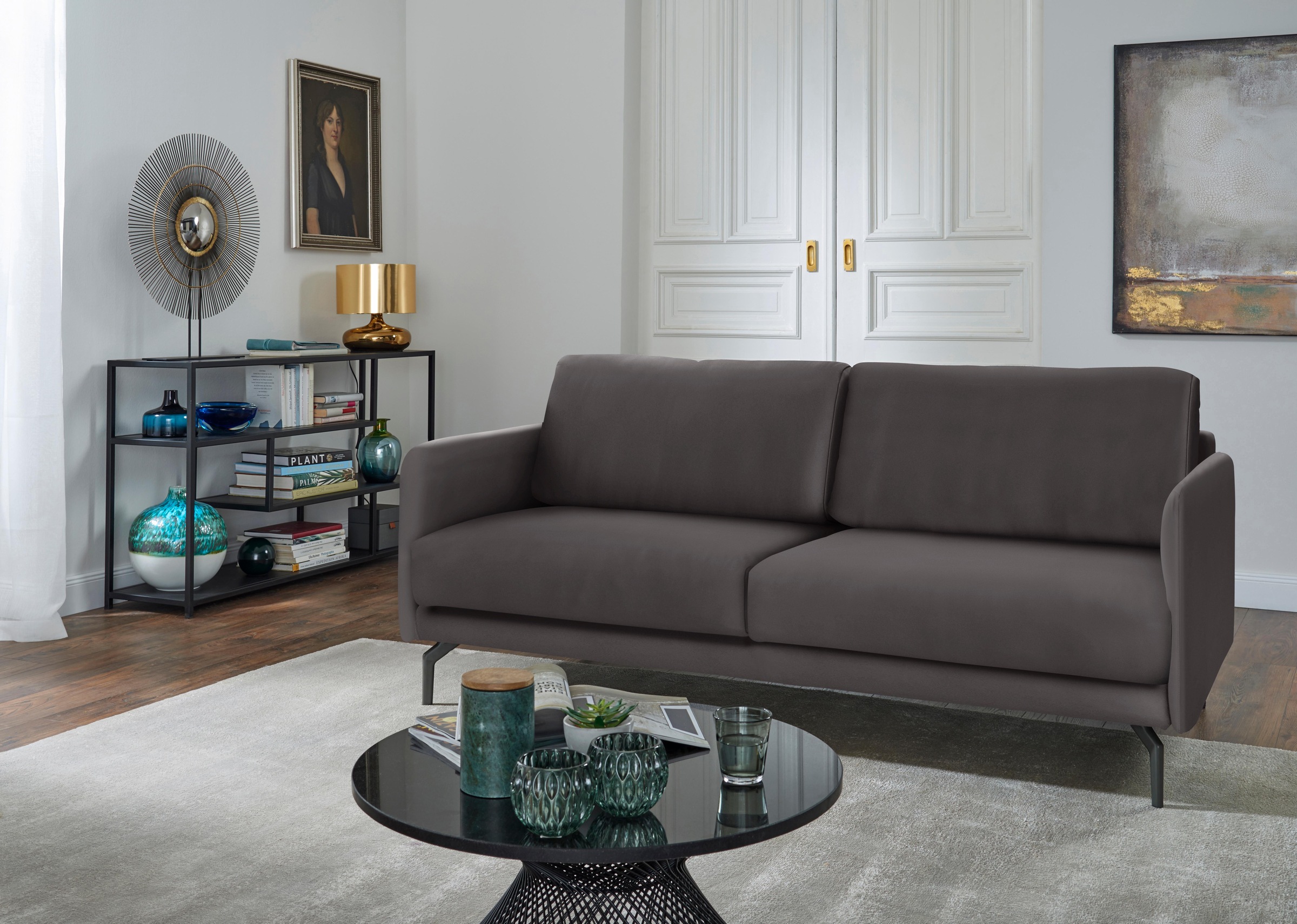 Creation BY ROLF BENZ 2-Sitzer »CR.450, Designsofa, Loungesofa«, Armlehne sehr schmal, Alugussfüße in umbragrau, Breite 150 cm