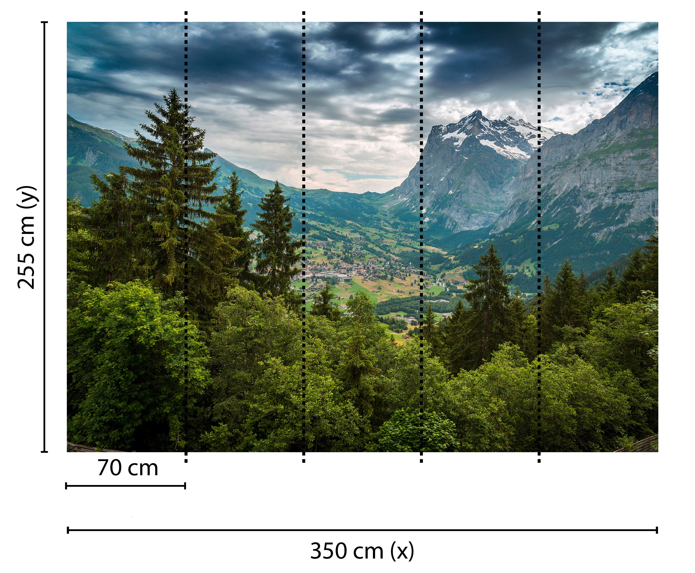 living walls Fototapete »Designwalls Mountain Views«, Vlies, Wand, Schräge, Decke