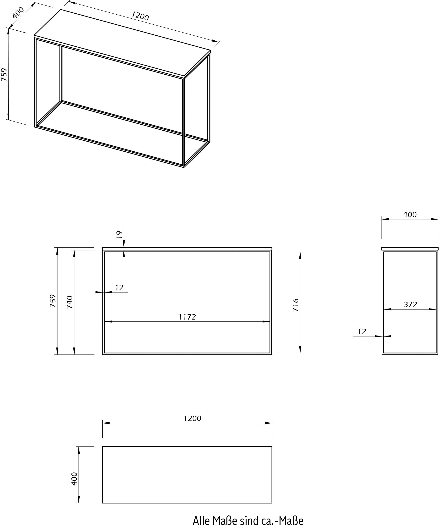 TemaHome Konsolentisch »Gleam«, mit edlem schwarzen Metallgestell, Tischplatte aus Marmor oder Holz