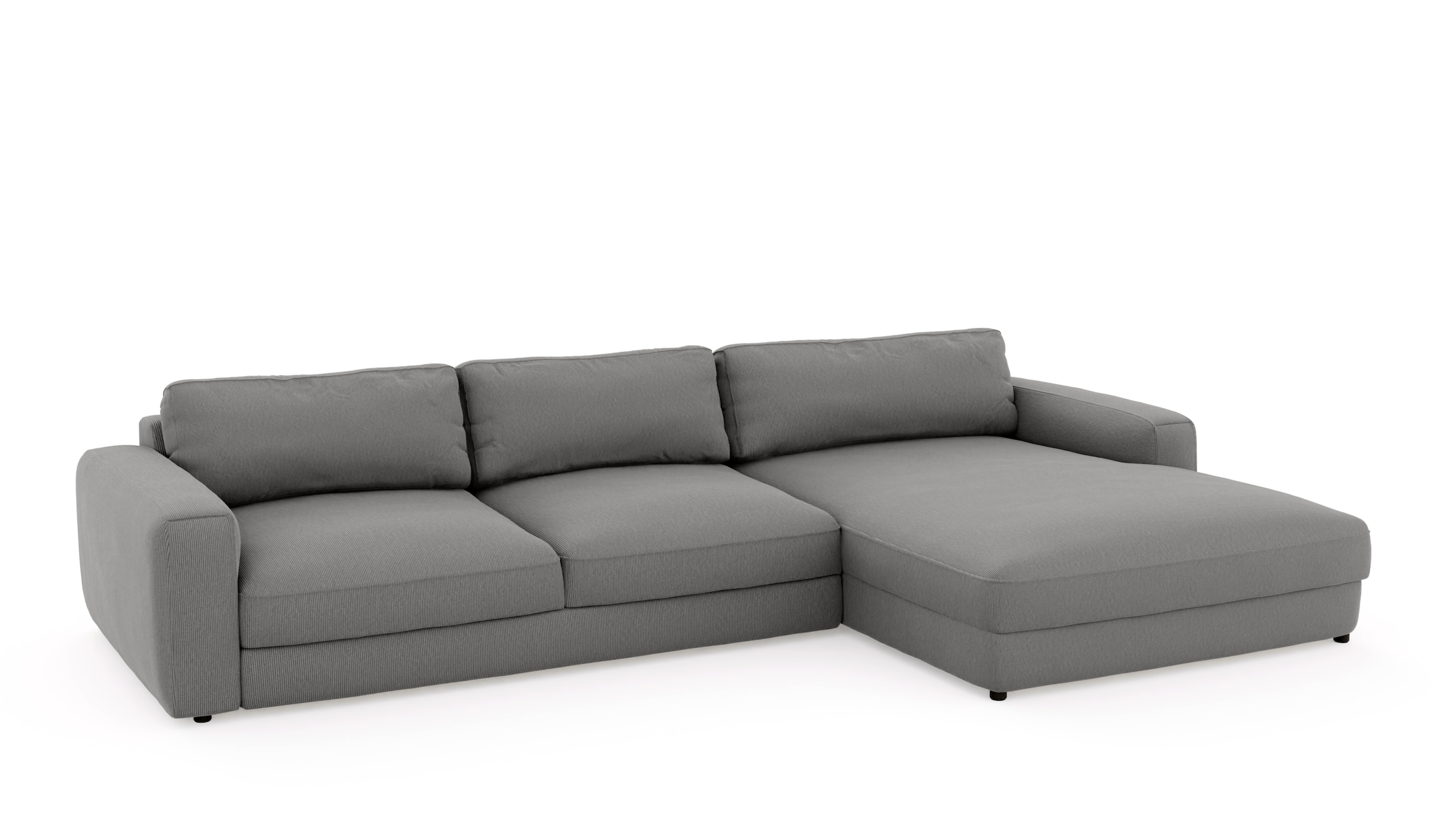 Places of Style Ecksofa »Bloomfield, elegant, viel Platz, Mega Couch, Breite 303cm, L-Form«, extra tiefe Sitzfläche, wahlweise mit Sitztiefenverstellung