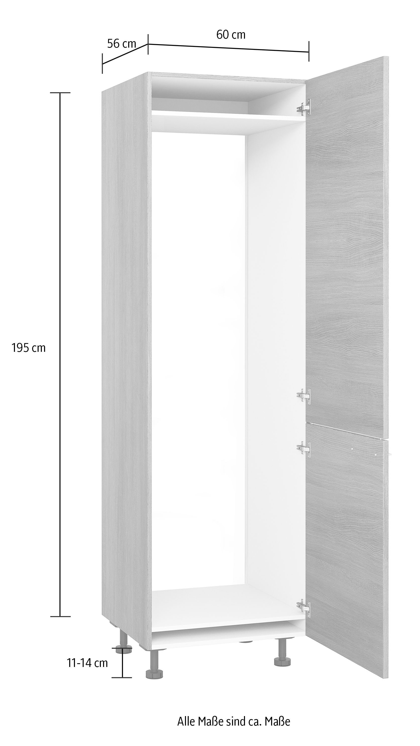 Express Küchen Kühlumbauschrank »Trea SKG-195-178«, für integrierte  Kühl-Gefrierkombi 176,6 cm, Breite 60 cm, Höhe 195 cm im Online-Shop kaufen