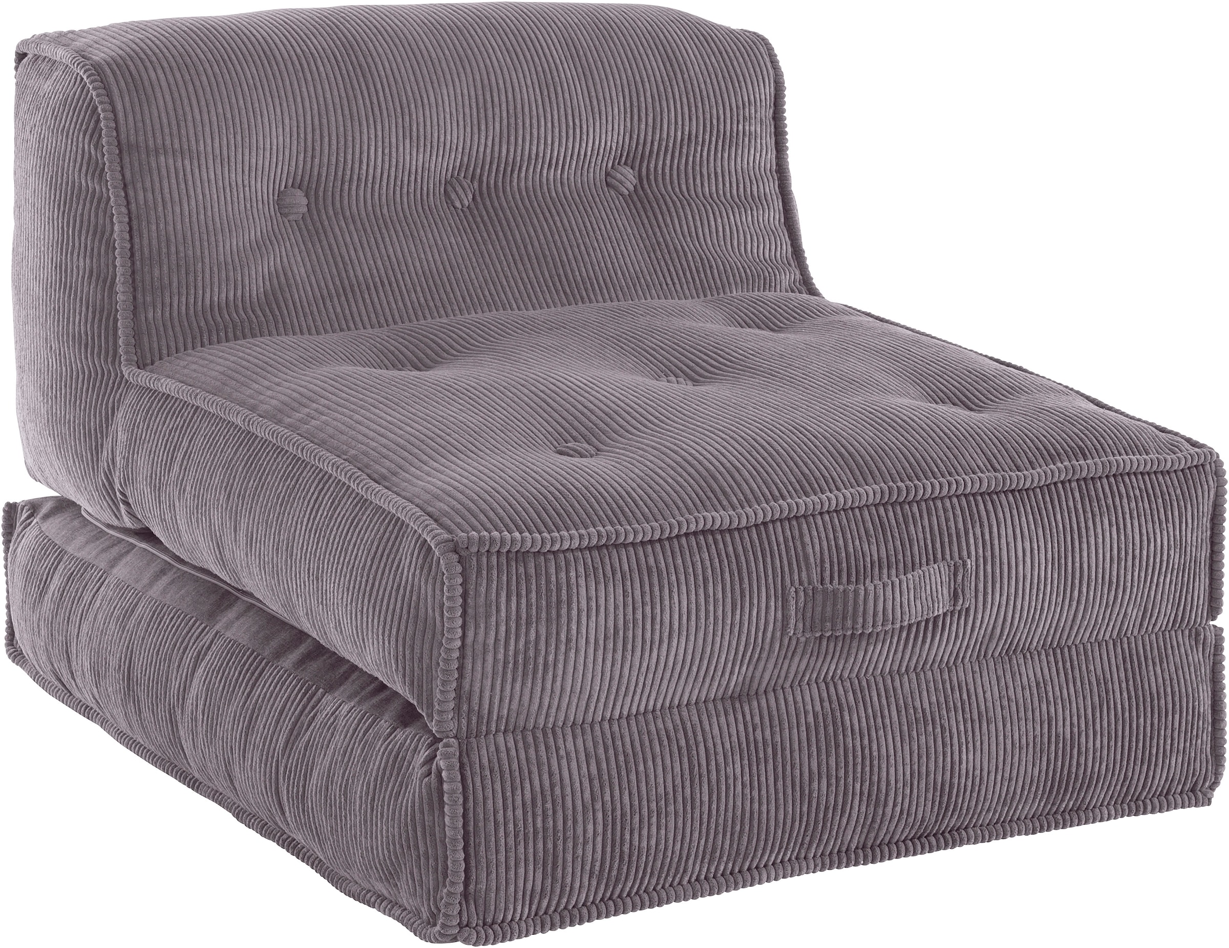 INOSIGN Sessel »Pia«, Loungesessel Größen, Rechnung kaufen aus Pouf-Funktion. Schlaffunktion, 2 mit Cord, auf in