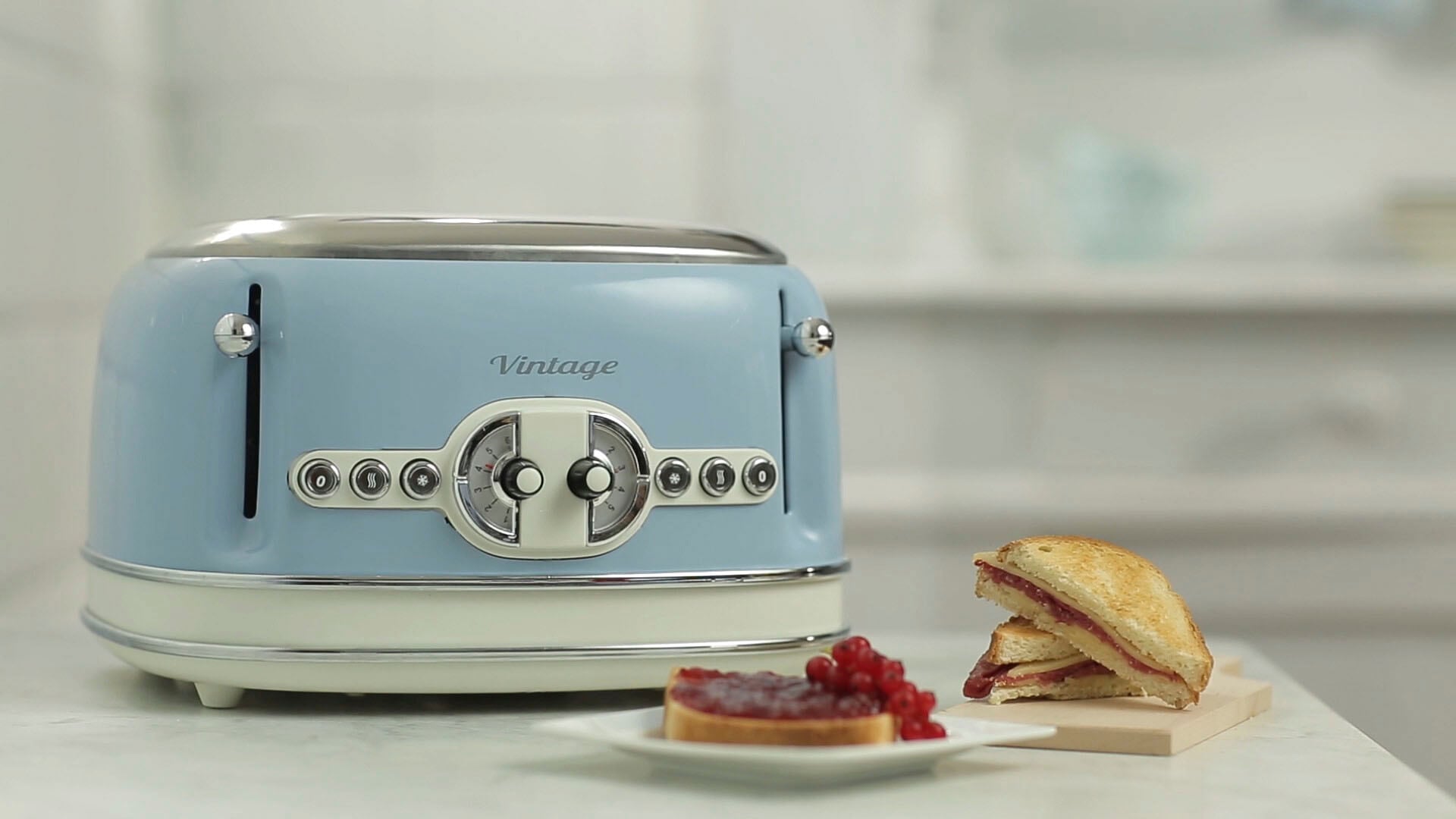 Ariete Toaster kaufen 1630 »Vintage«, Schlitze, Rechnung 4 W, kurze für auf blau 4 Scheiben