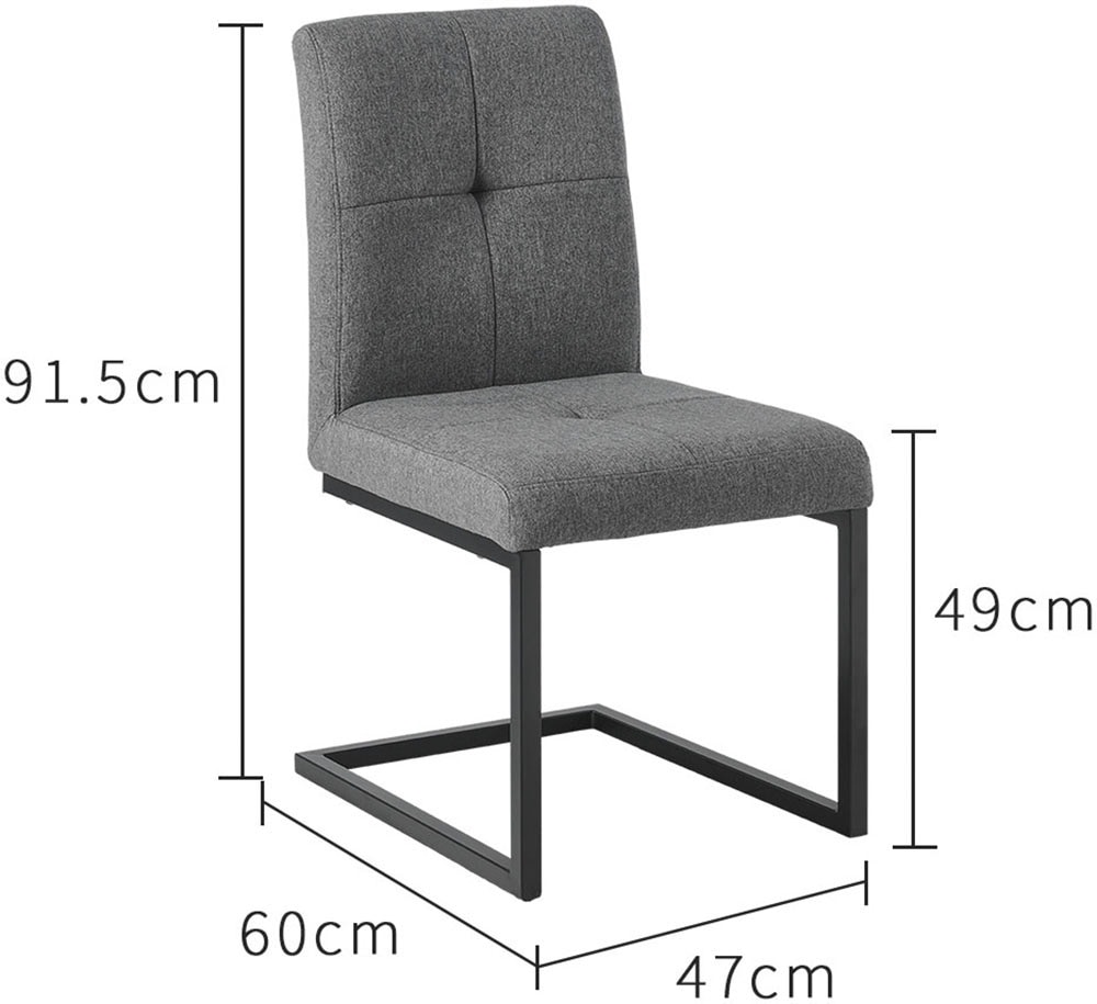 Home affaire Esszimmerstuhl »Geranie Freischwinger, Schwingstuhl« (Set) 2 Stk.mit 3D-Steppung, robustes Gestell, hochwertiger Stoff