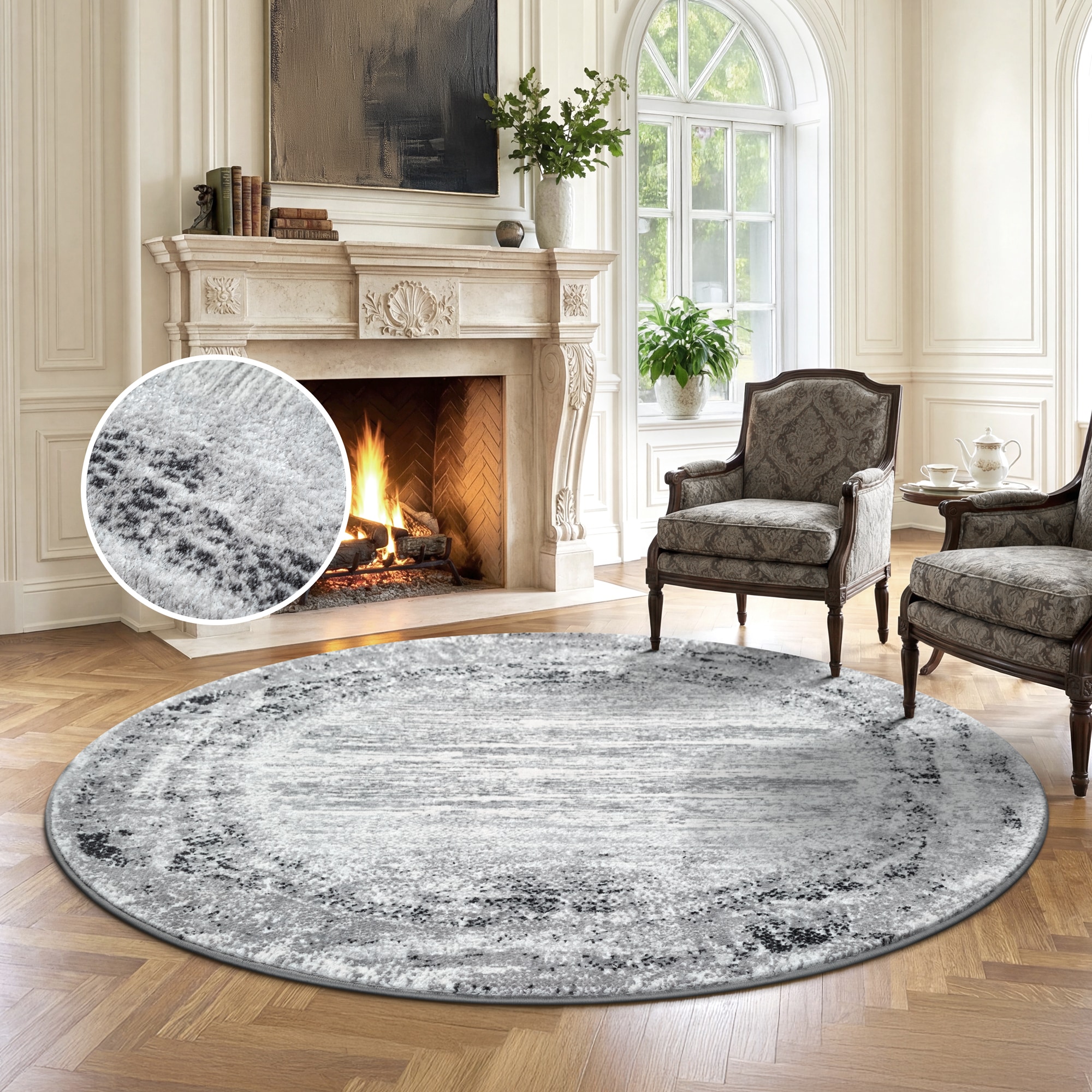 Sanat Teppich »Harmony 3215 , auch als Läufer« rund 12 mm Höhe weicher Kurzflorteppich, meliert, Wohnzimmer, Schlafzimmer