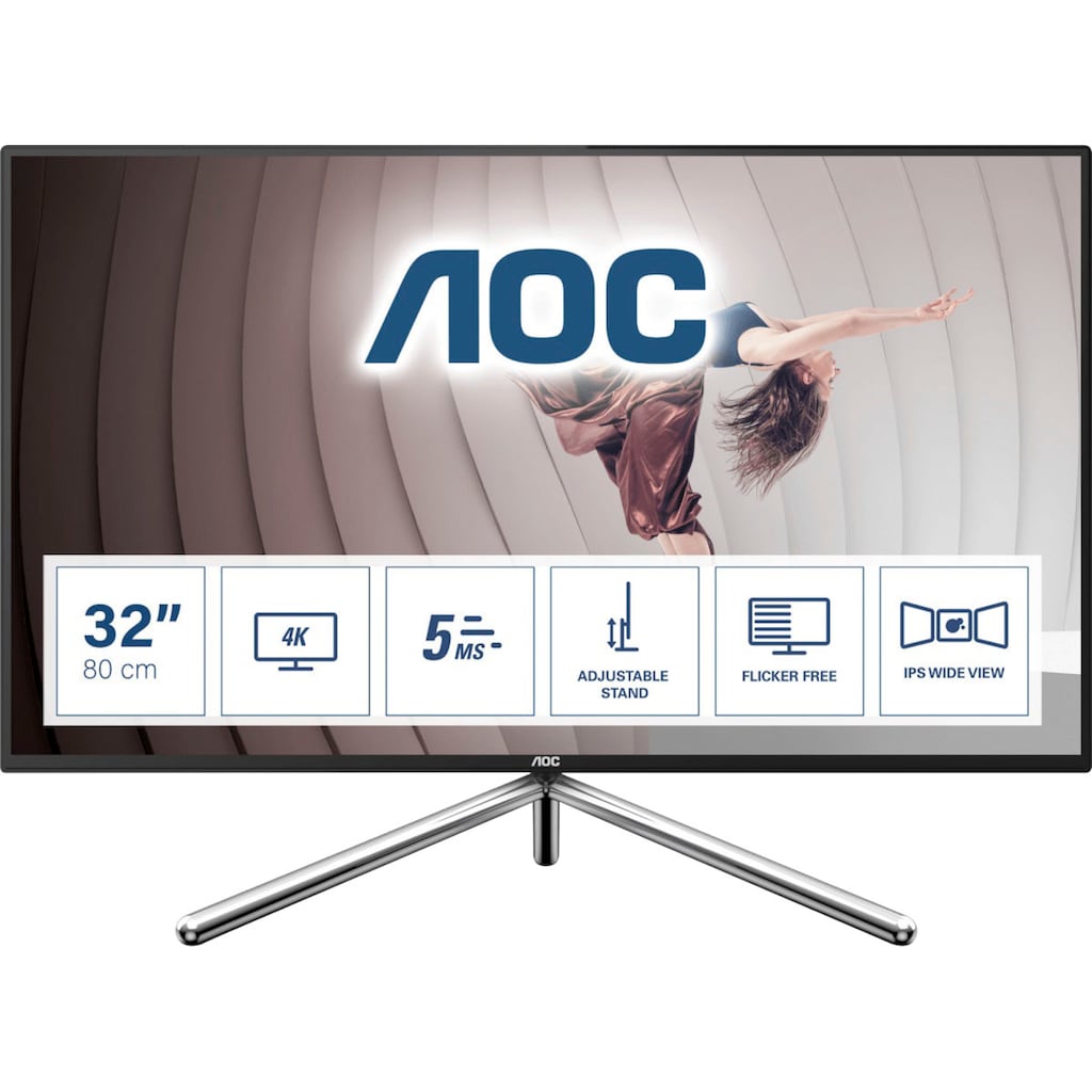 AOC LCD-Monitor »U32U1«, 80 cm/31,5 Zoll, 3840 x 2160 px, 4K Ultra HD, 5 ms Reaktionszeit, 60 Hz