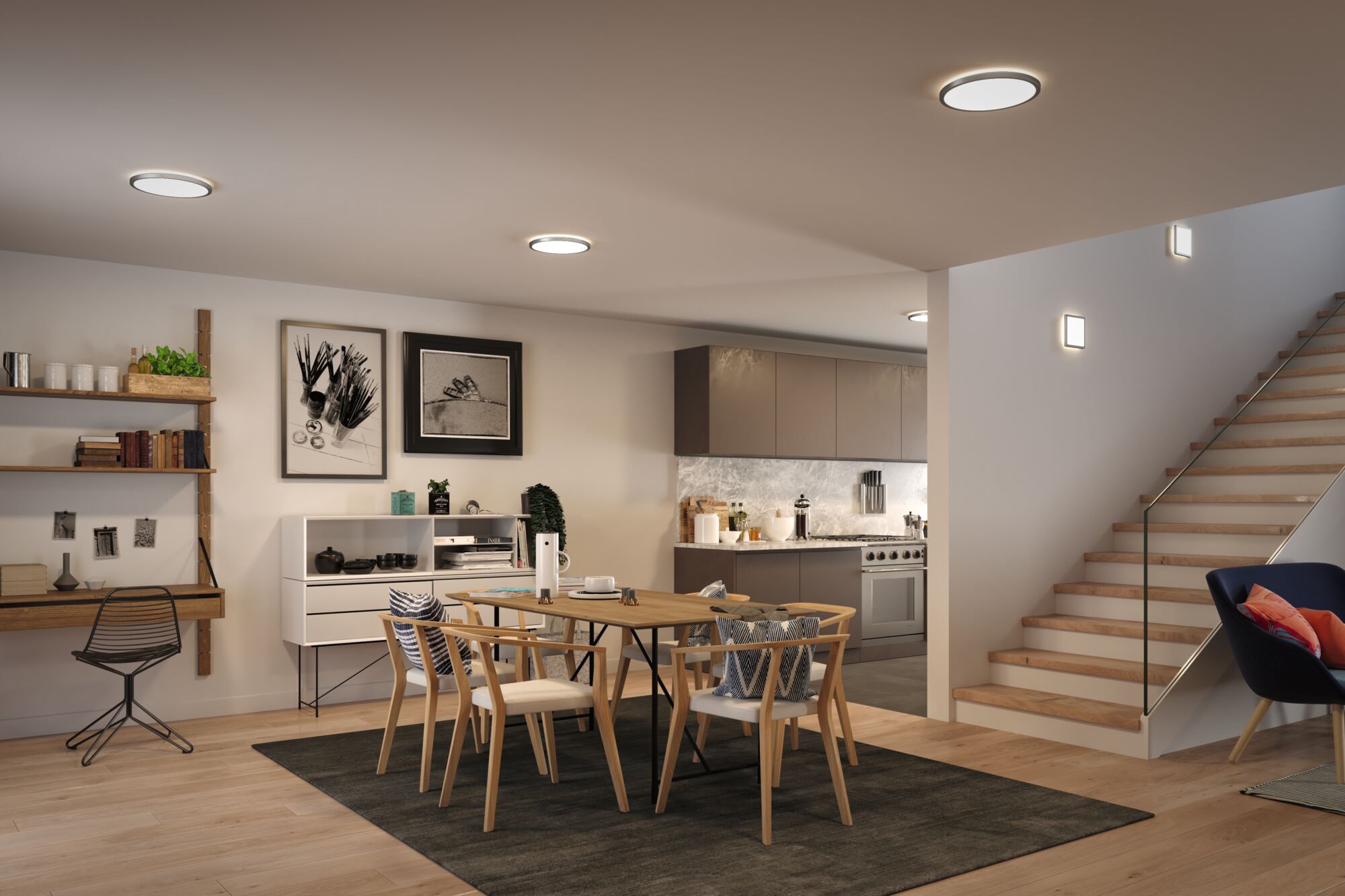 Paulmann LED Panel »Atria Shine IP20 rund 293mm 16W 2000lm 4000K«, 1 flammig, Backlight