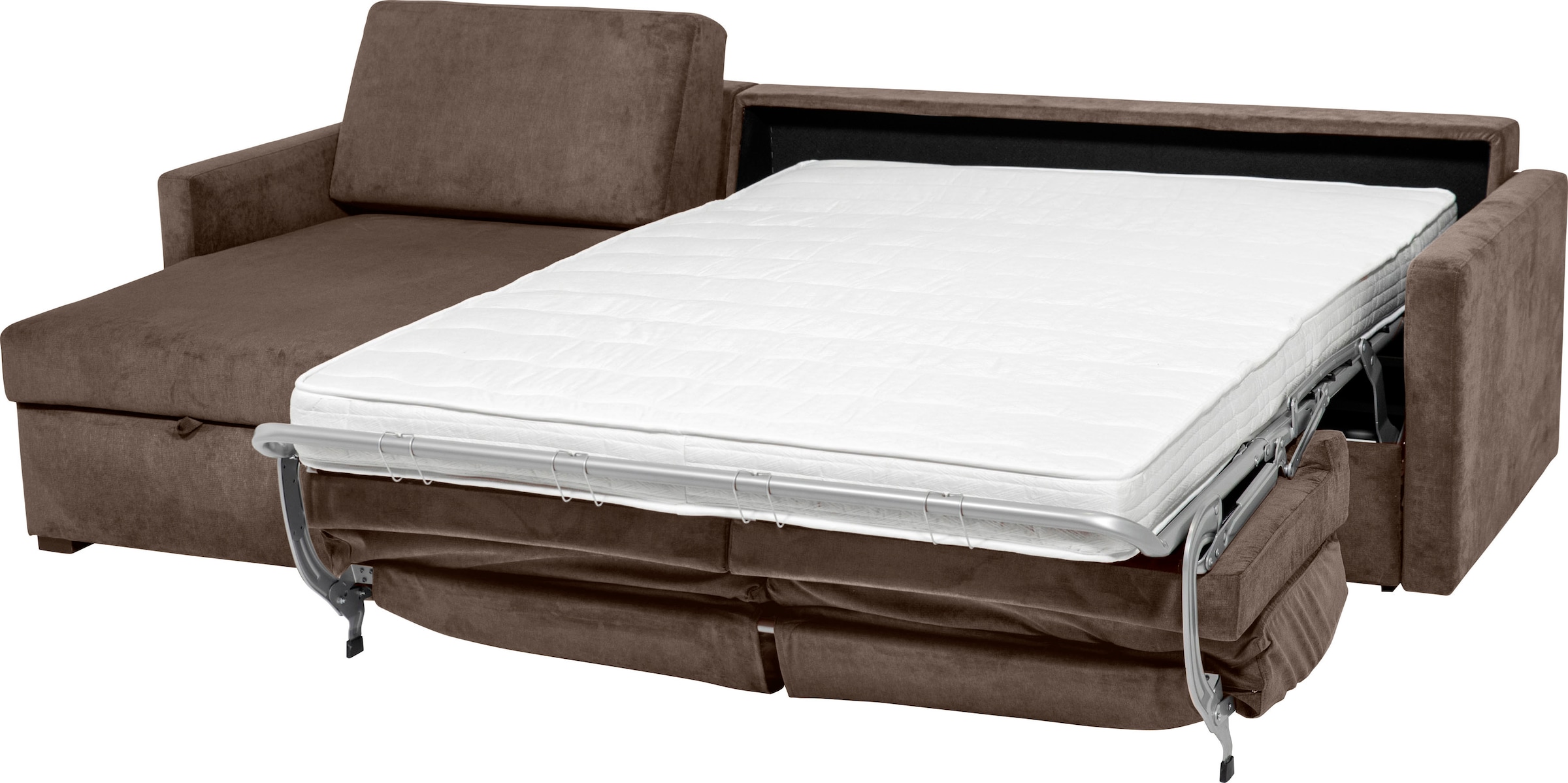 Places of Style Schlafsofa »GOLDPOINT Ecksofa 264 cm, Liegefläche (140/200cm), L-Form,«, Bettfunktion, Bonell-Federkernmatratze und Dauerschläfer-Funktion