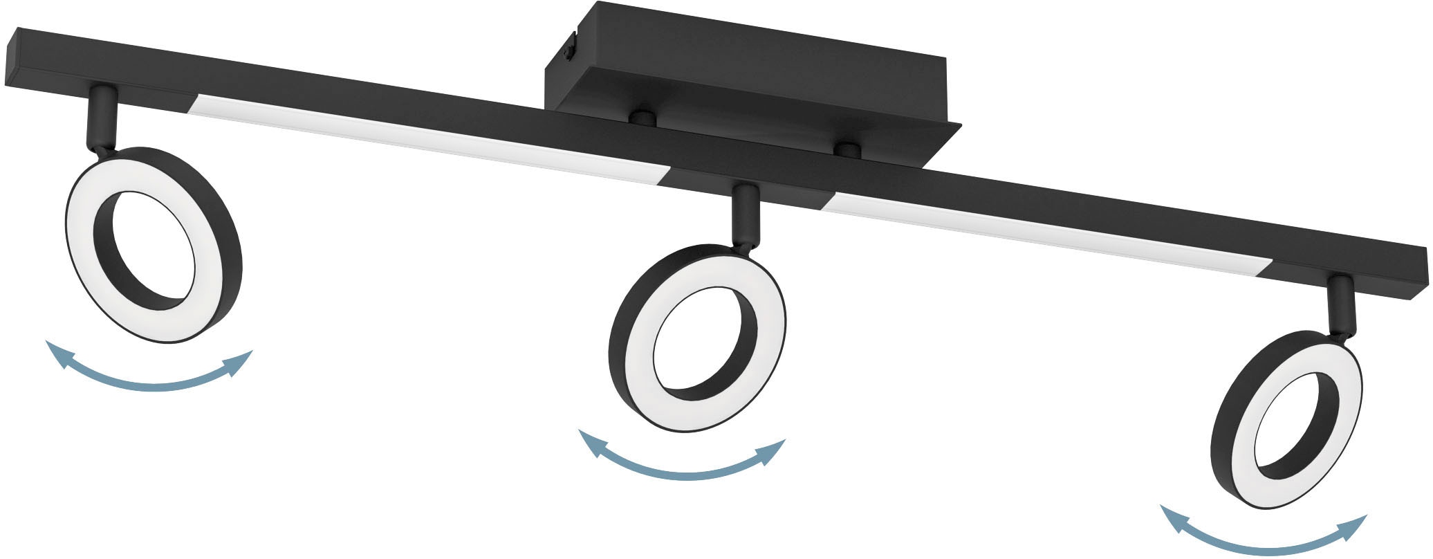 EGLO Deckenspot »CARDILLIO 2«, Leuchtmittel LED-Modul | LED fest integriert, Deckenspot in schwarz aus Alu, Stahl - 3,2W und 3,3W - Warmweiß