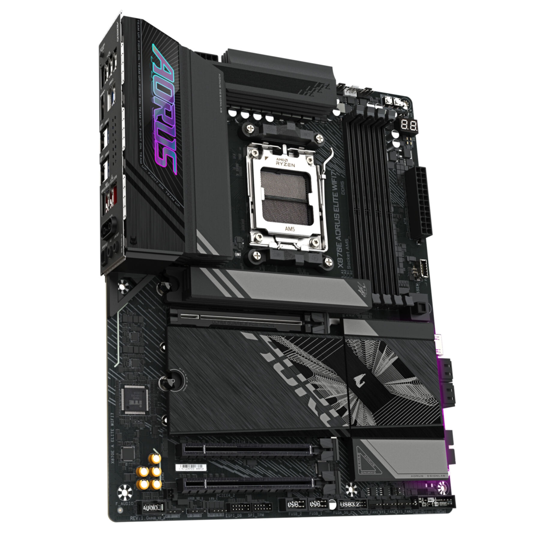 Gigabyte Mainboard »X870E AORUS ELITE WIFI7 Mainboard - Unterstützt AMD Ryzen 9000 CPUs, 1«