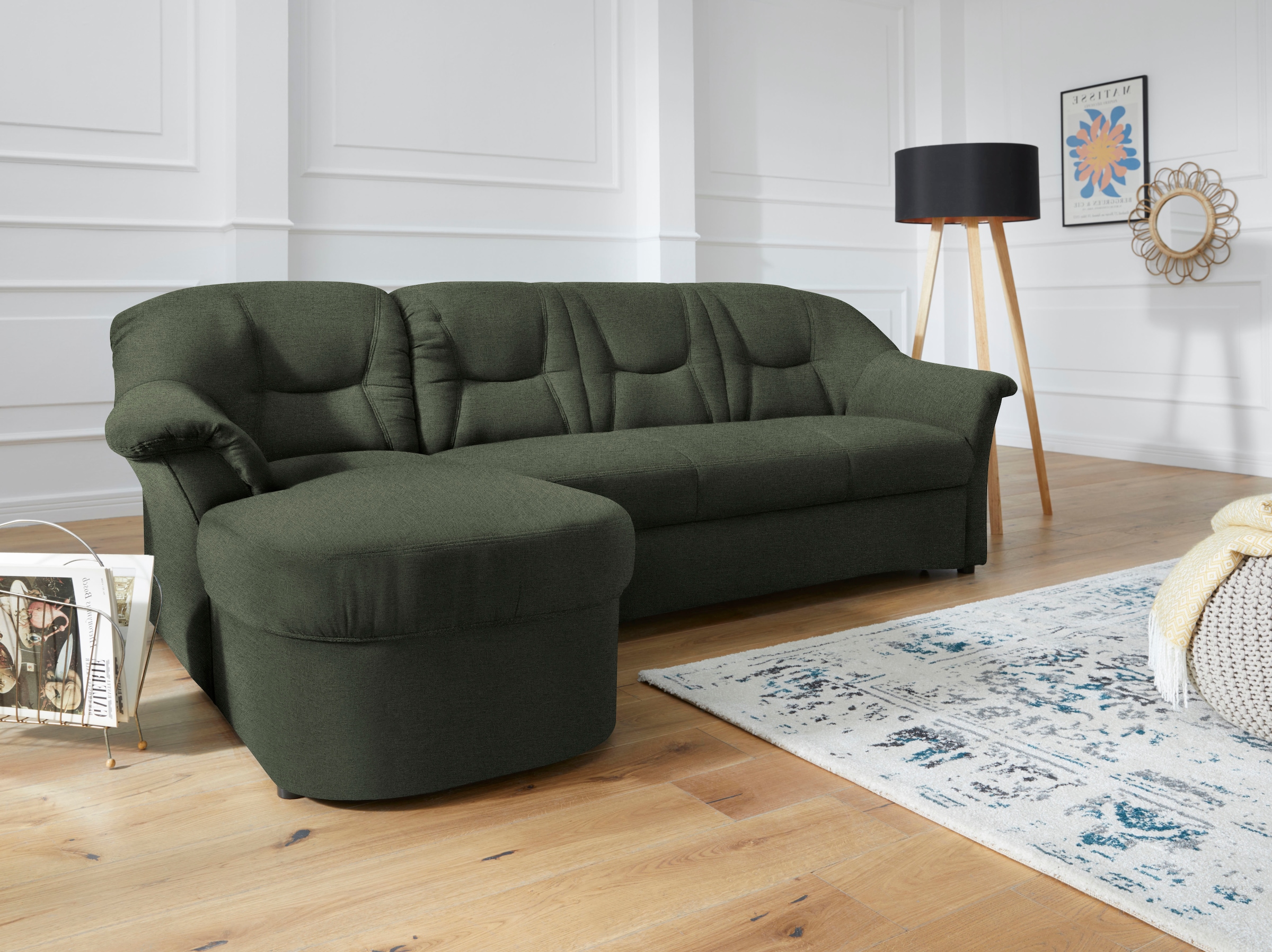 DOMO collection Ecksofa »Sarafina zeitlos und komfortabel, optional mit Fed günstig online kaufen