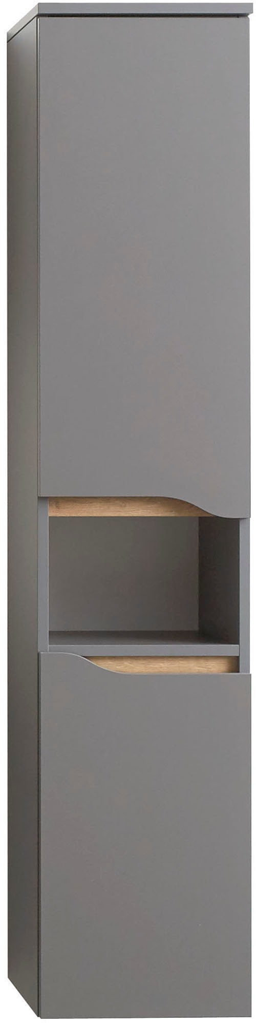 Saphir Badmöbel-Set »Quickset 3-teilig, Keramik-Waschtisch und LED-Spiegelschrank«, (5 St.), mit Midischrank, 2 Türen, 1 Nische, 2 Schubladen, inkl. Türdämpfer