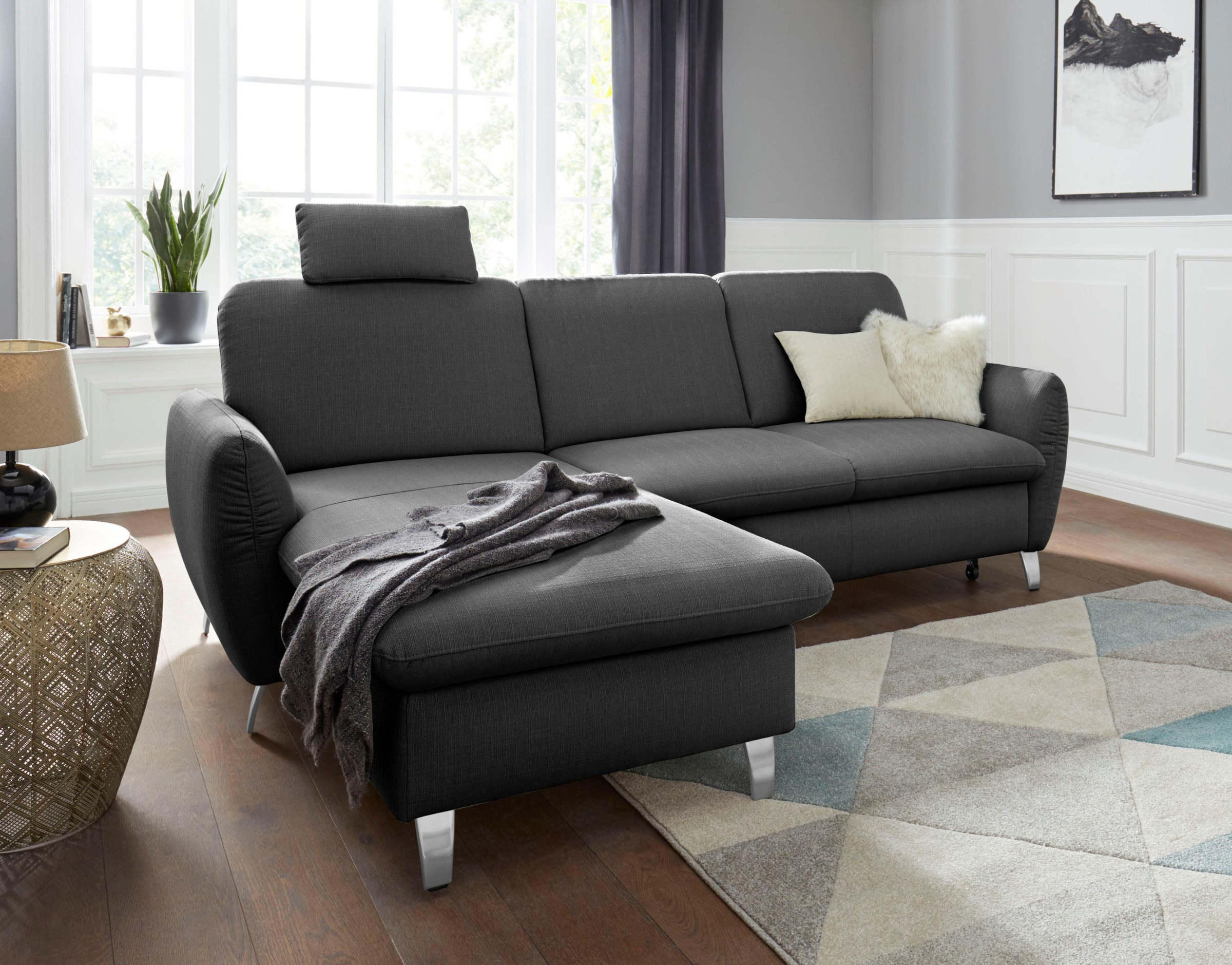 sit&more Ecksofa "Daytona L-Form", mit Federkern, einer Kopfstütze und wahl günstig online kaufen