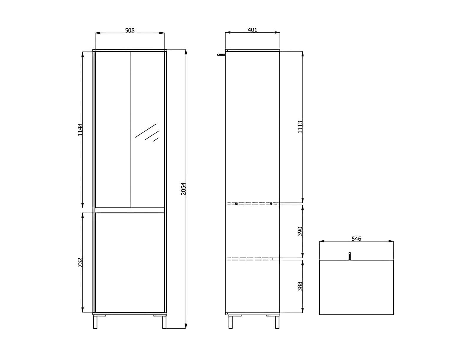 Home affaire Garderobenschrank »Arran, Stauraumschrank, Flurschrank, ausziehbare Kleiderstange« Spiegeltür, zwei Regale. Gesamtbreite 54,5 cm
