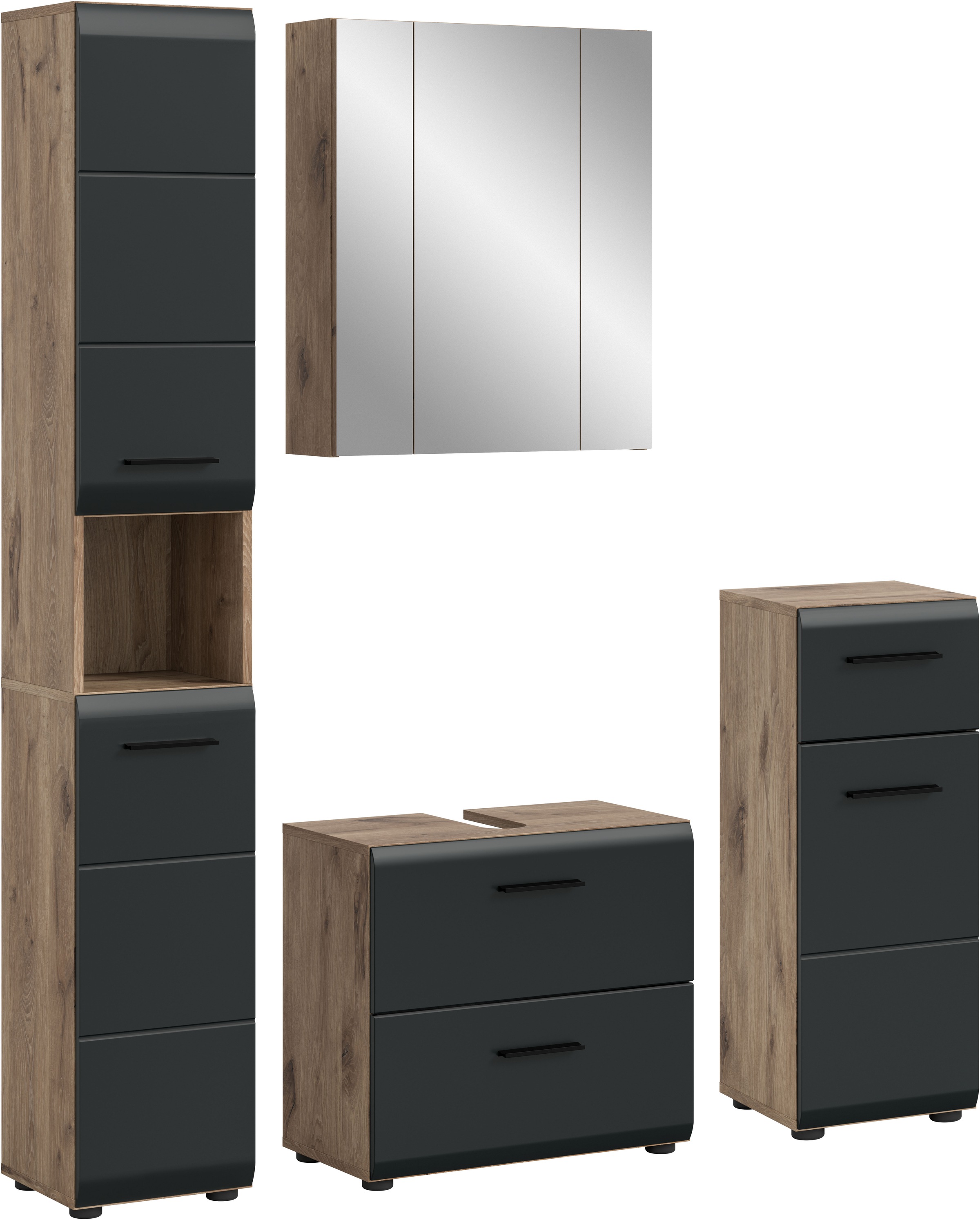 INOSIGN Badezimmer-Set Set, 4 Stk. tlg. Florenz, Badkombination 4-tlg., Nox günstig online kaufen