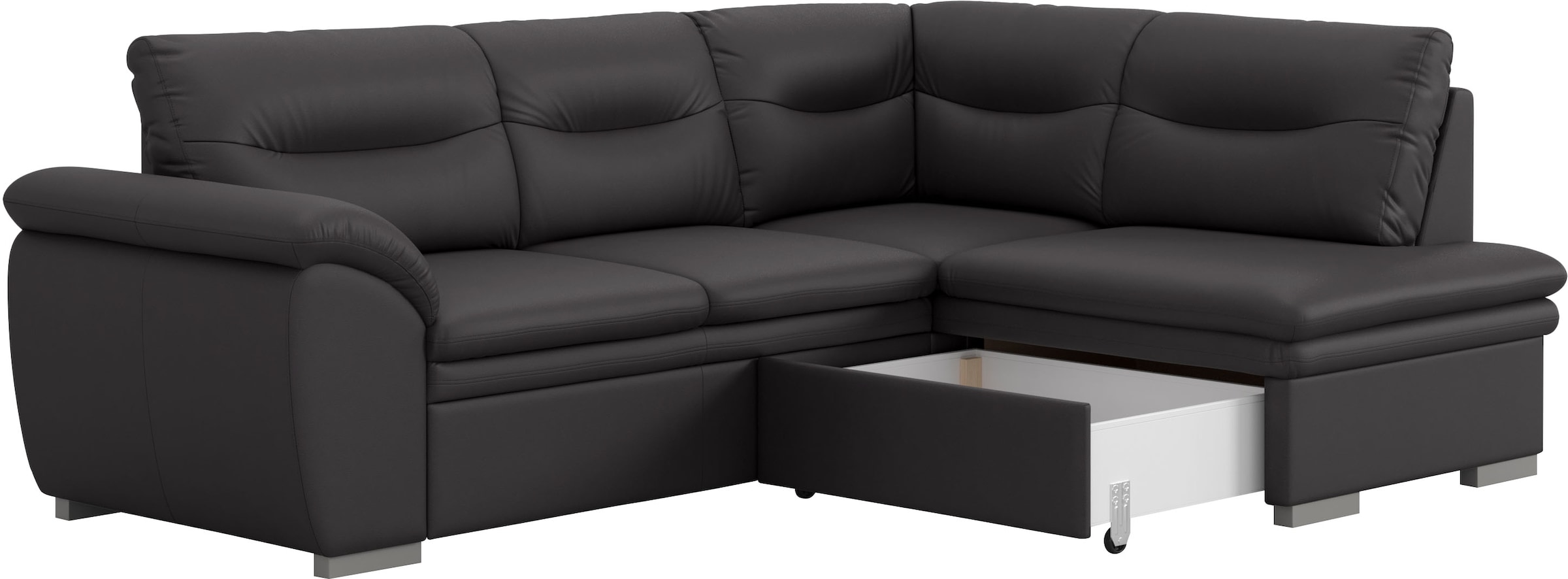 COTTA Ecksofa »Leandra L-Form«, wahlweise mit Bettfunktion & Bettkasten