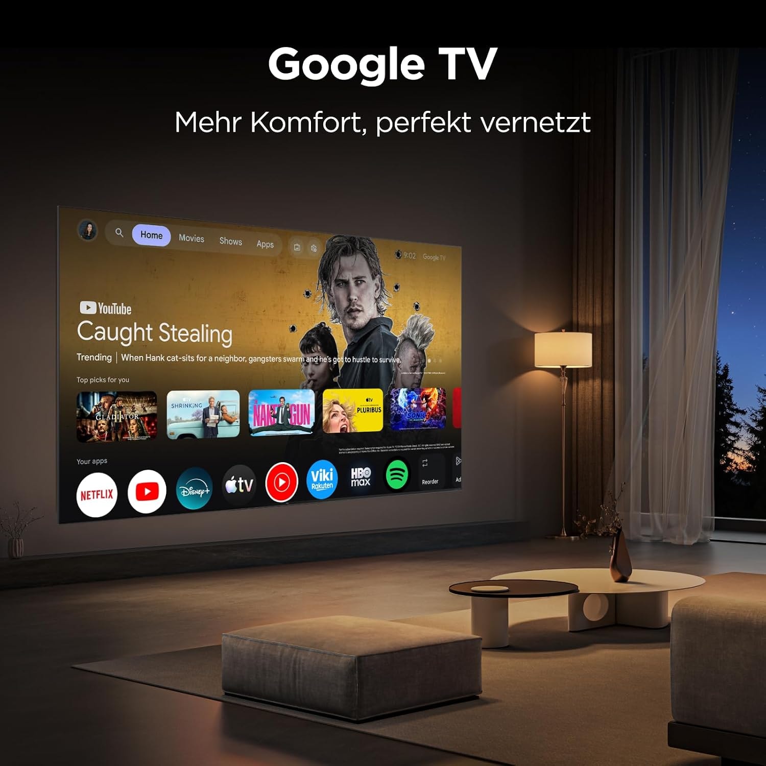 TCL QLED Mini LED-Fernseher »55Q7D ProX1« 139 cm/55 ″ SQD-Mini LED, AiPQ Prozessor, ONKYO 2.1, Dolby Vision, Apple AirPlay 2