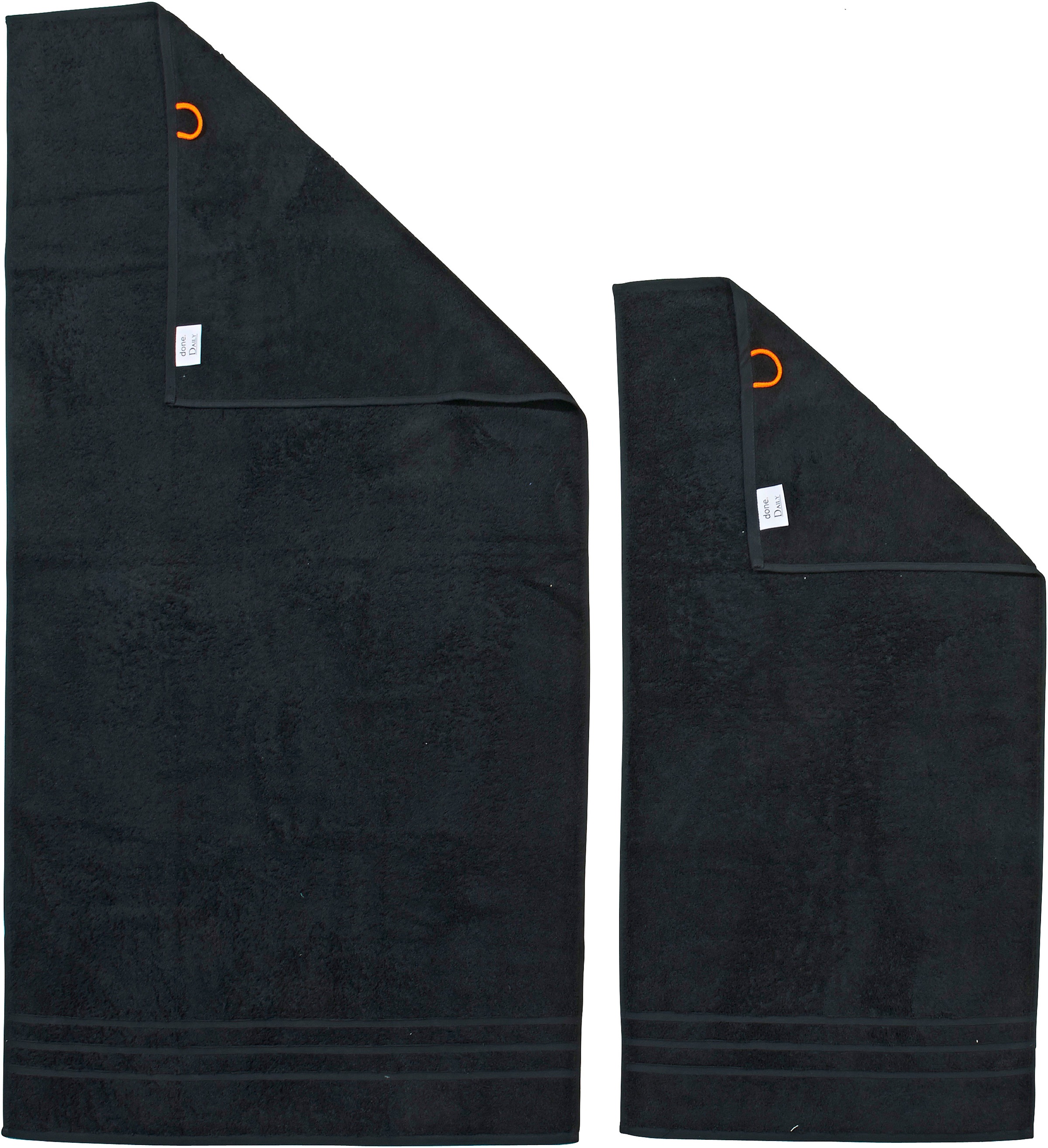 done.® Handtuch Set »Daily Uni« 2x Handtücher (50x100 cm) & 2 Duschtücher(7 günstig online kaufen