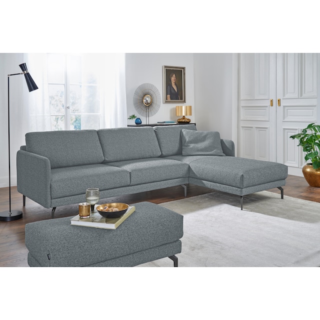 hülsta sofa Ecksofa »hs.450«, Armlehne sehr schmal, Breite 234 cm,  Alugussfüße in umbragrau online bestellen
