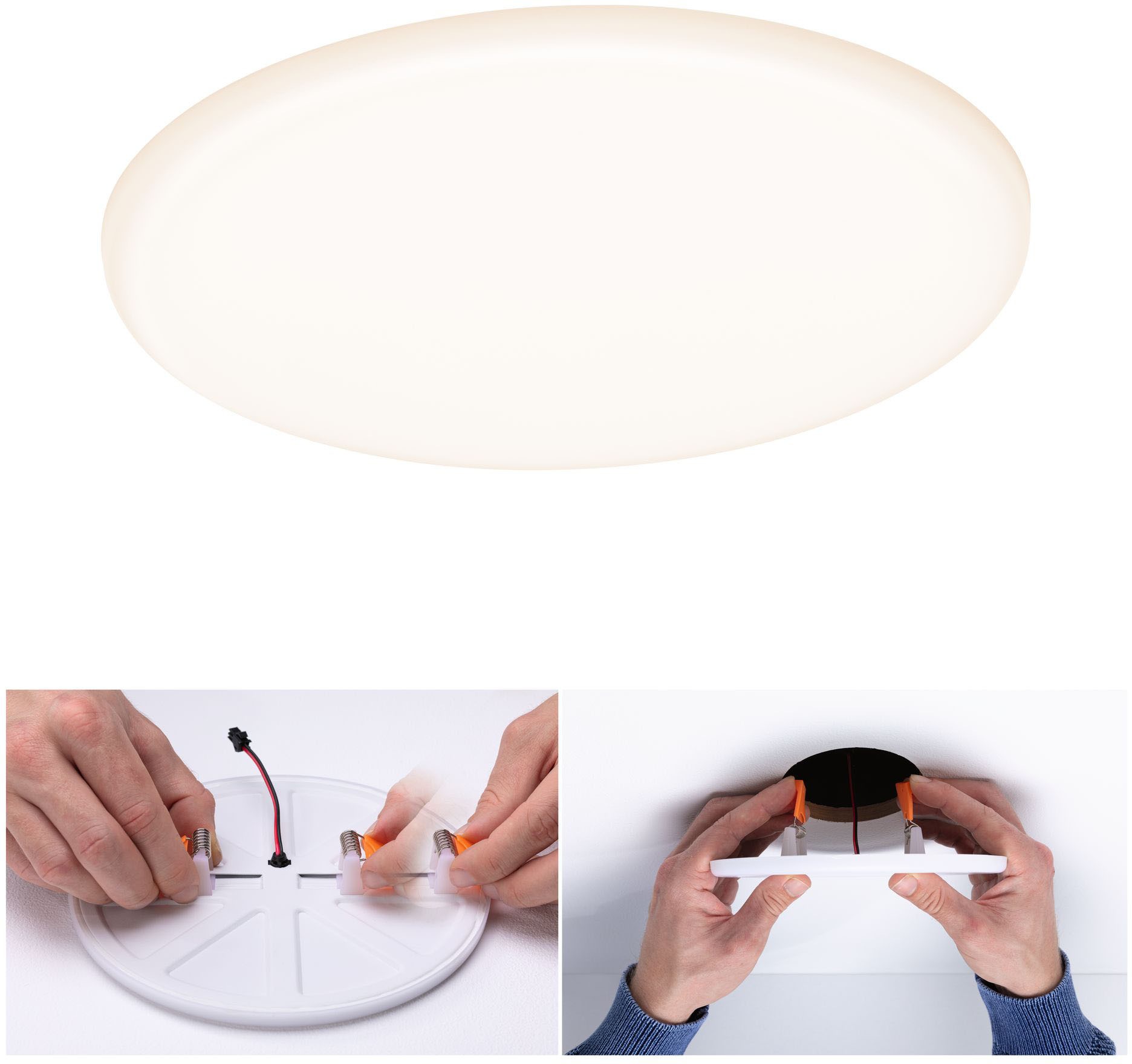 Paulmann LED Bad-Einbauleuchte »Veluna«, Schutzart IP44, 3 Lichtstimmungen möglich, Ø 21,5 cm, inkl. LED Leuchtmittel