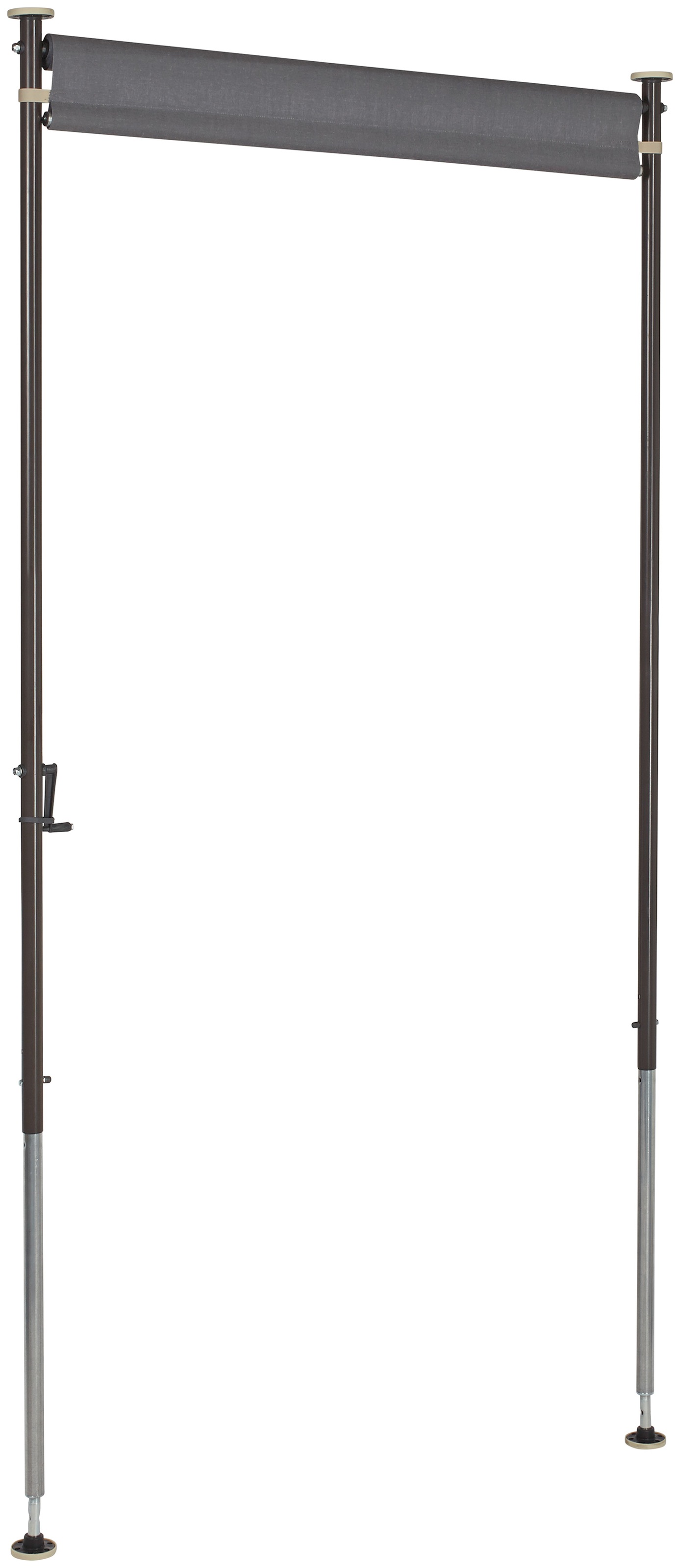 Angerer Freizeitmöbel Klemm-Senkrechtmarkise, grau, BxH: 120x275 cm