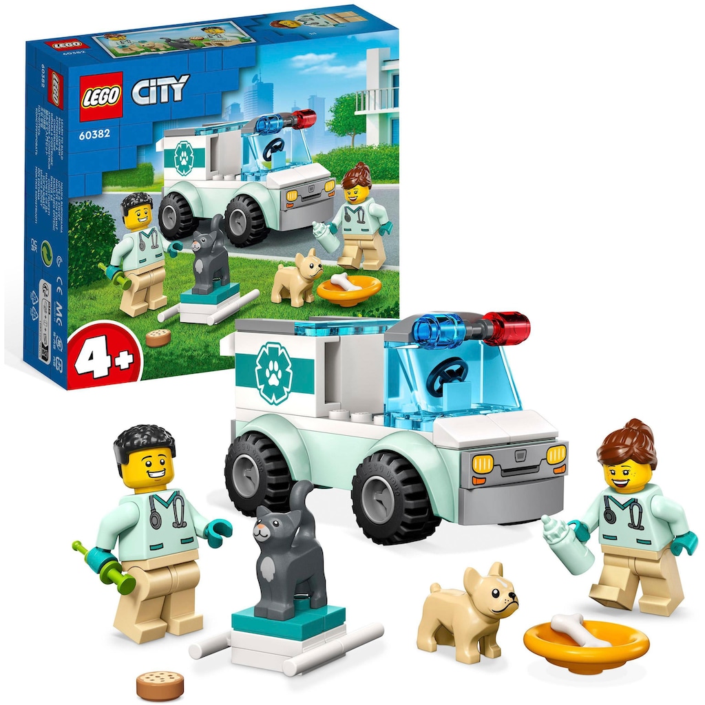 LEGO® Konstruktionsspielsteine »Tierrettungswagen (60382), LEGO® City«, (58 St.)