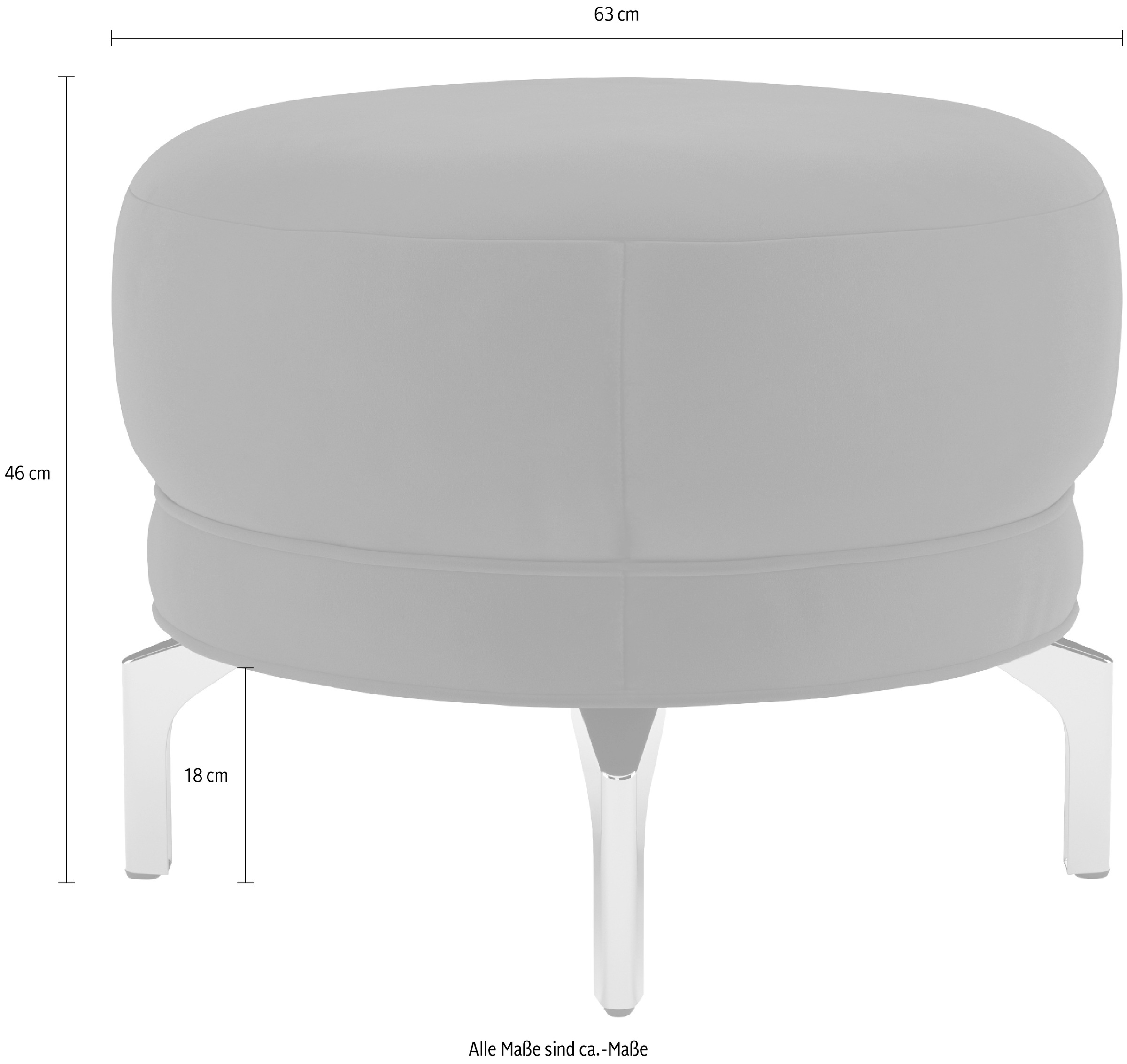sit&more Polsterhocker »Orient 3«, goldfarbene Metallfüße
