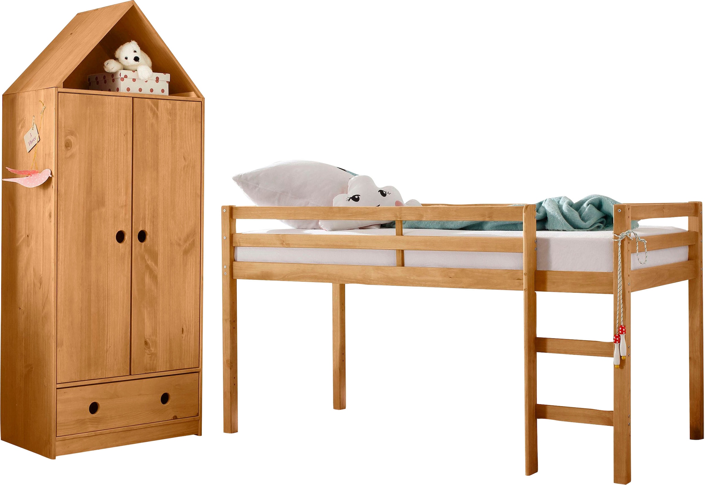 OTTO home Jugendzimmer-Set »Alpi« Spar-Set, 2 Stk. tlg. Hochbett und Kleide günstig online kaufen