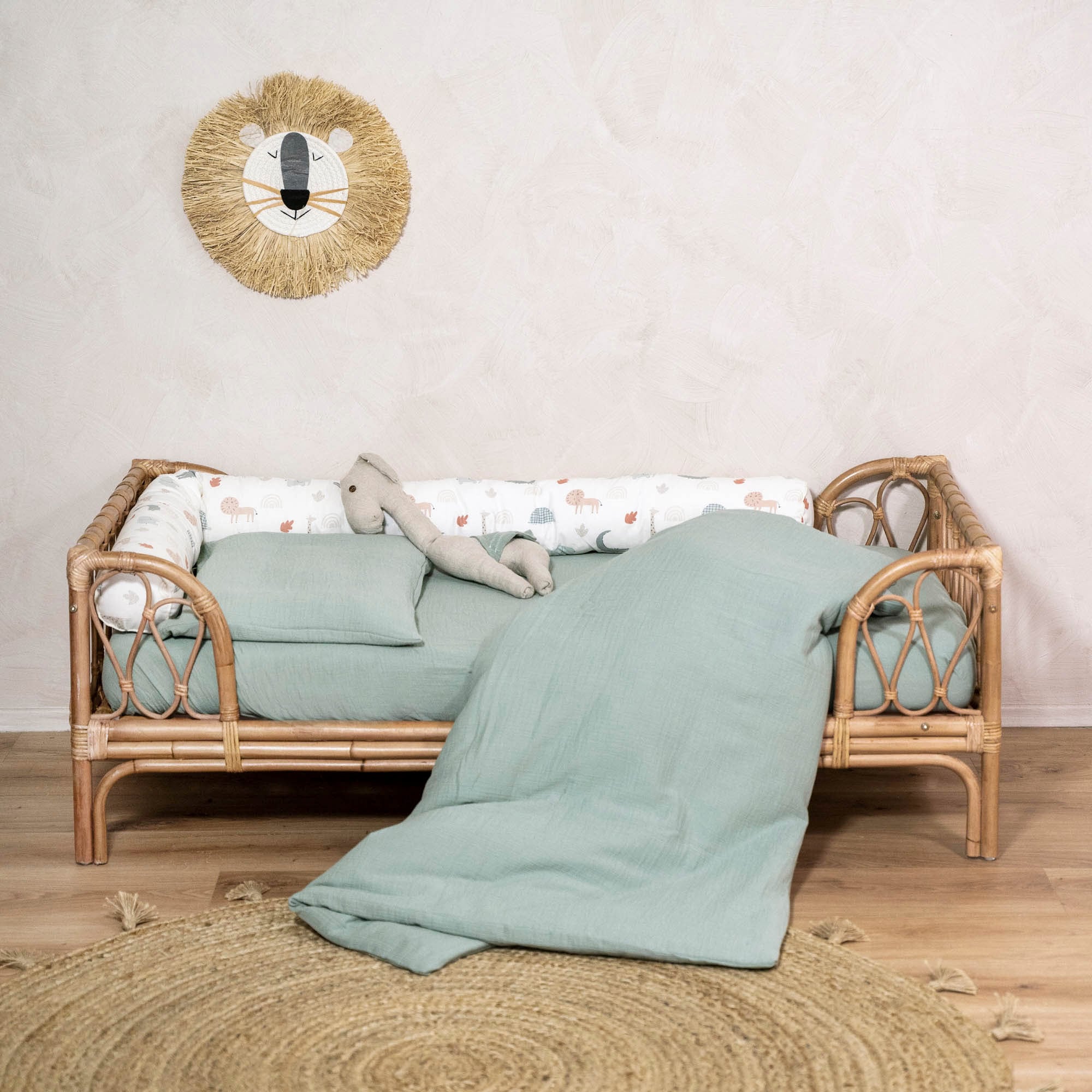 Julius Zöllner Kinderbettwäsche »Baby- und Kinderbettwäsche aus 100% Musselin«, erhältlich in den Größen 80x80+35x40cm und 100x135+40x60cm