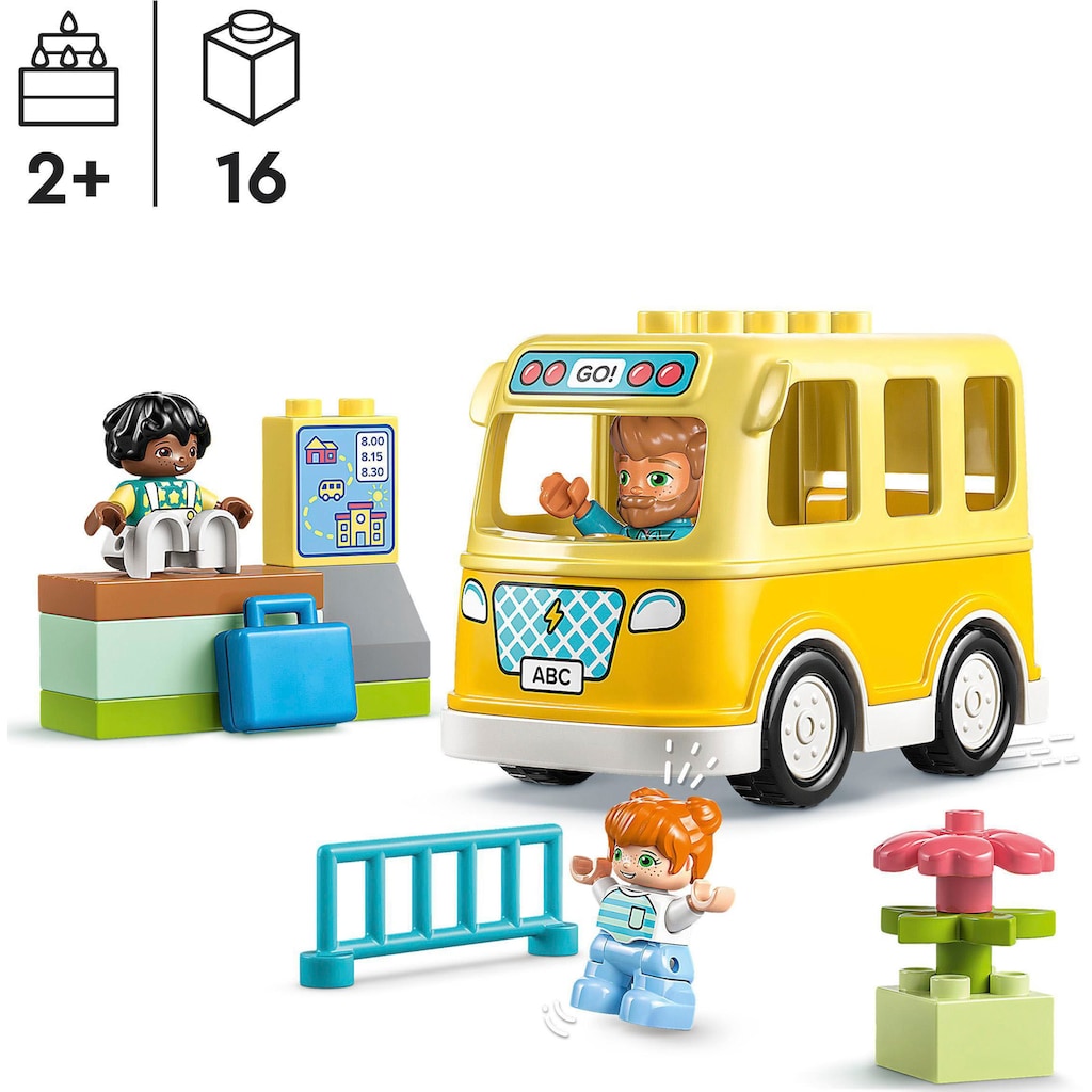 LEGO® Konstruktionsspielsteine »Die Busfahrt (10988), LEGO® DUPLO«, (16 St.)