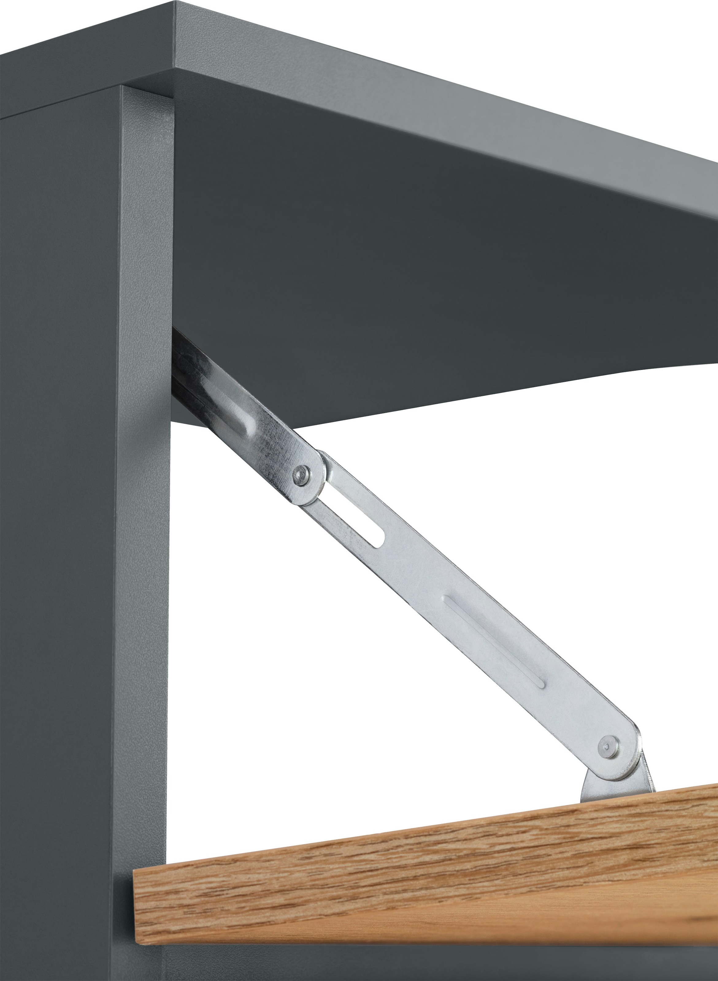 INOSIGN Waschbeckenunterschrank »Skara«, mit Klappe und Schubkasten, schwarze Griffe, Breite 80 cm, Höhe 55 cm