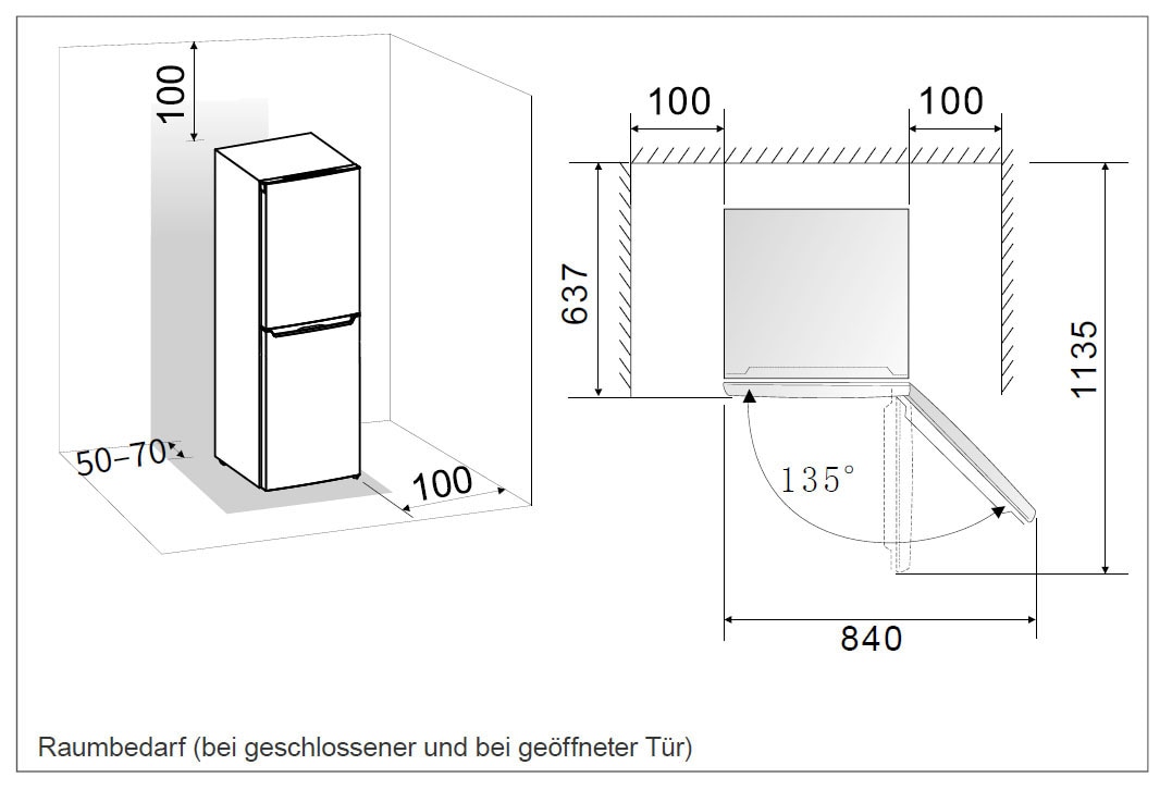 11. Bild von Hanseatic Kühl-/Gefrierkombination »HKGK14349CW«, Obst & Gemüse-Fach