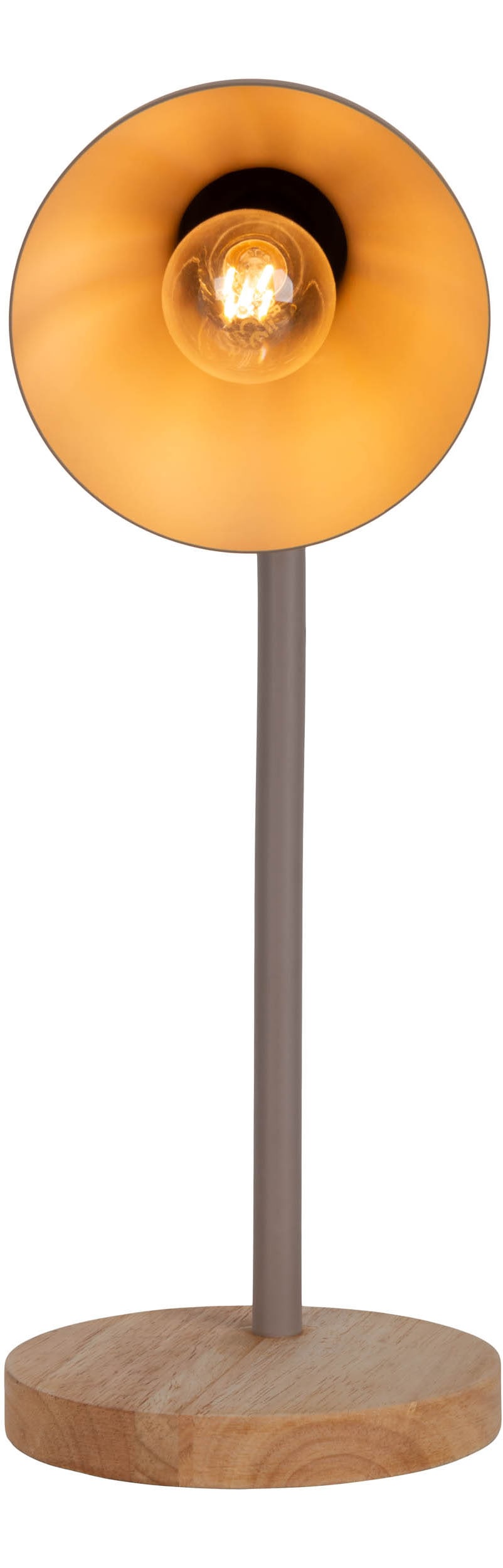 näve Schreibtischlampe »Marie«, 1 flammig, Leuchtmittel E14 | ohne Leuchtmittel, Fuß und Schirm z.T. aus Holz, Schirm flexibel beweglich, E14