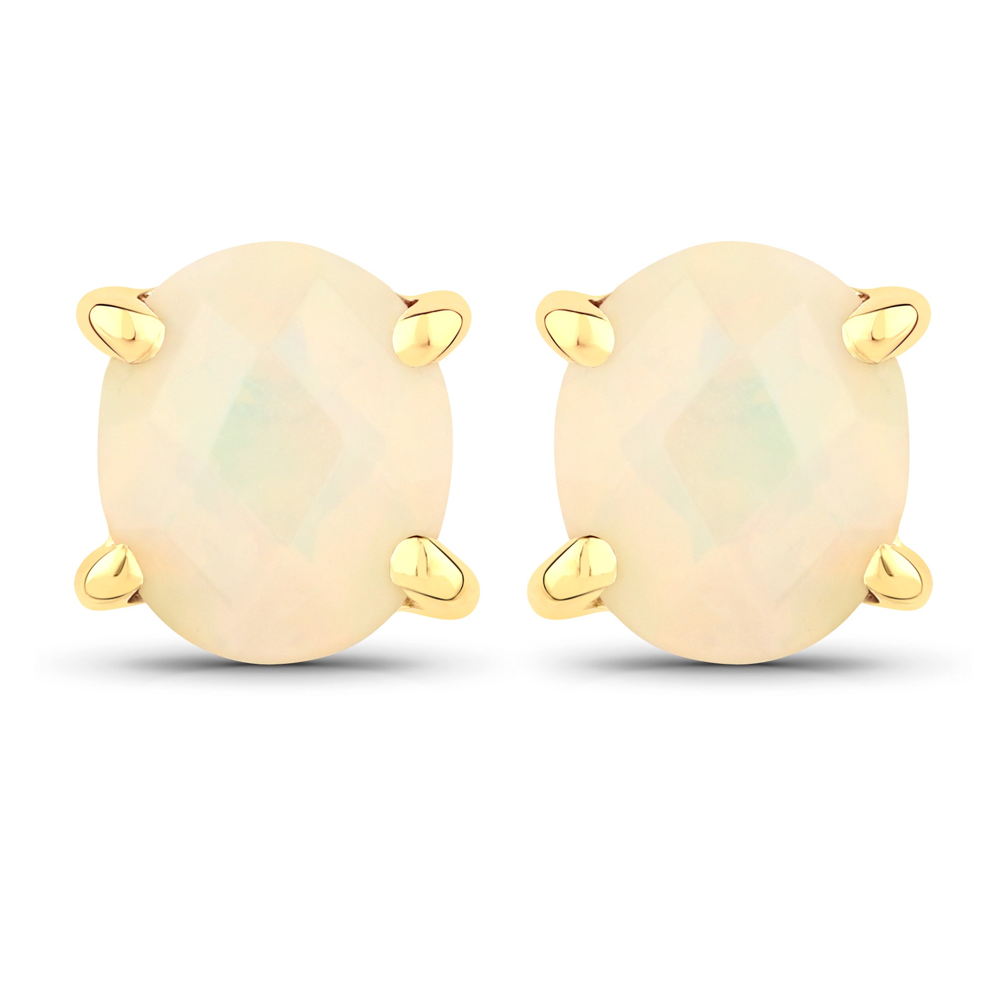 Vira Jewels Paar Ohrstecker »925-Sterling Silber vergoldet Glänzend Opal«