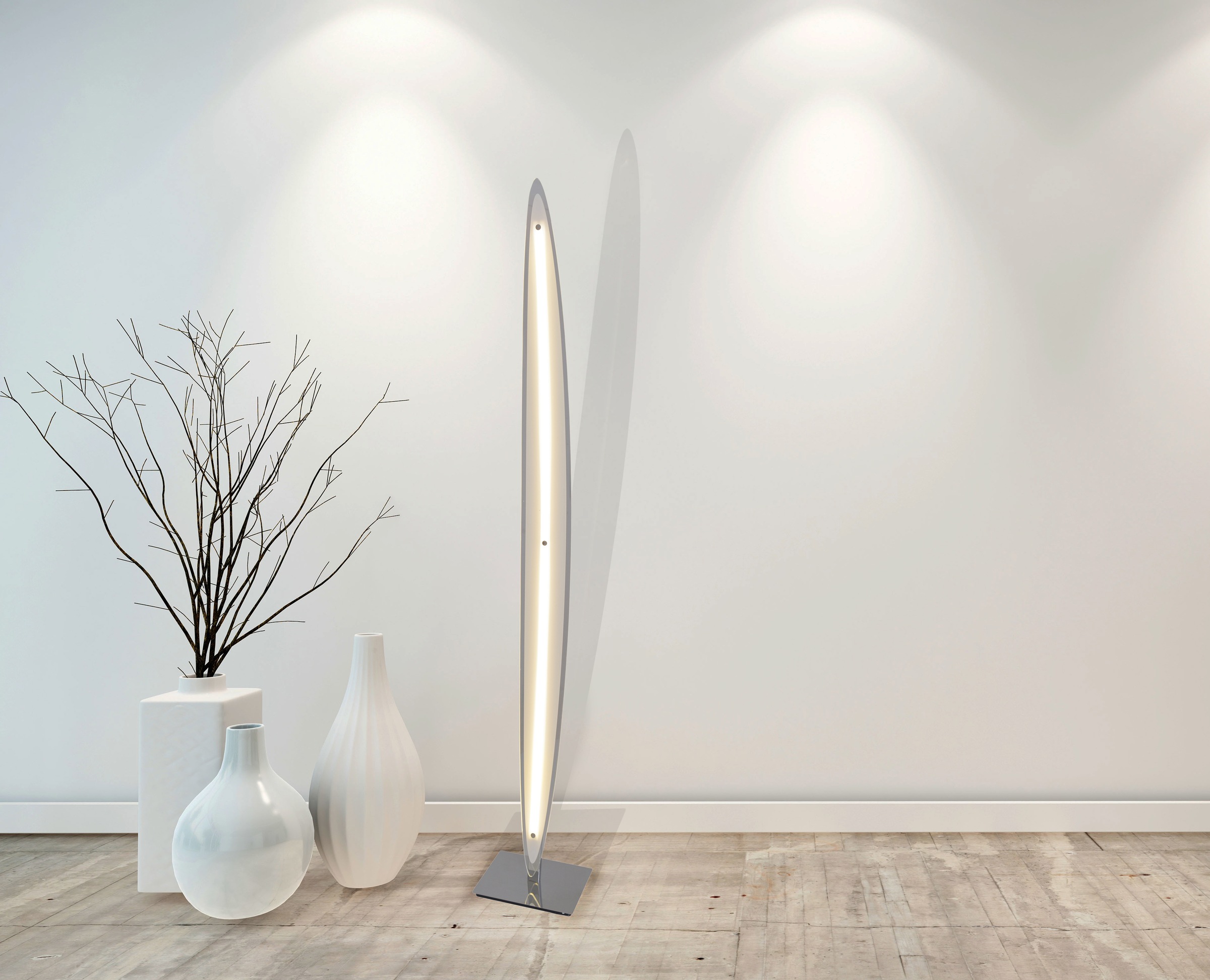 näve LED Stehlampe »Surf«, 1 flammig, Stehleuchte "Surf",dimmbar, inkl. 144 LED´s 3000K; 1850lm total 29W