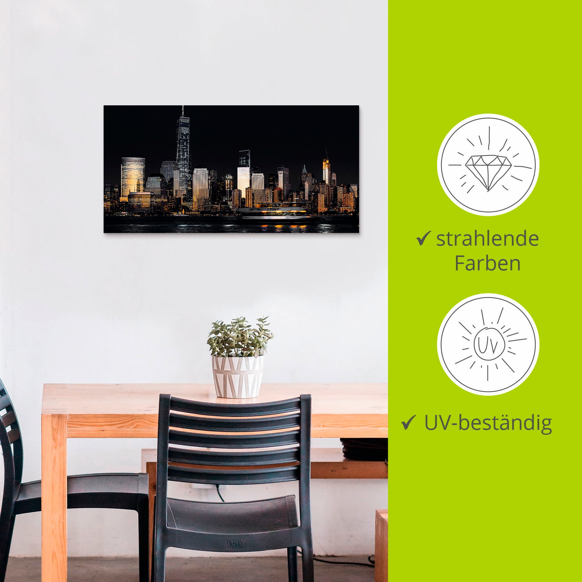 Artland Wandbild »New York Financial Distrikt« New York 1 Stk. tlg. als Alubild, Leinwandbild in verschied. Größen