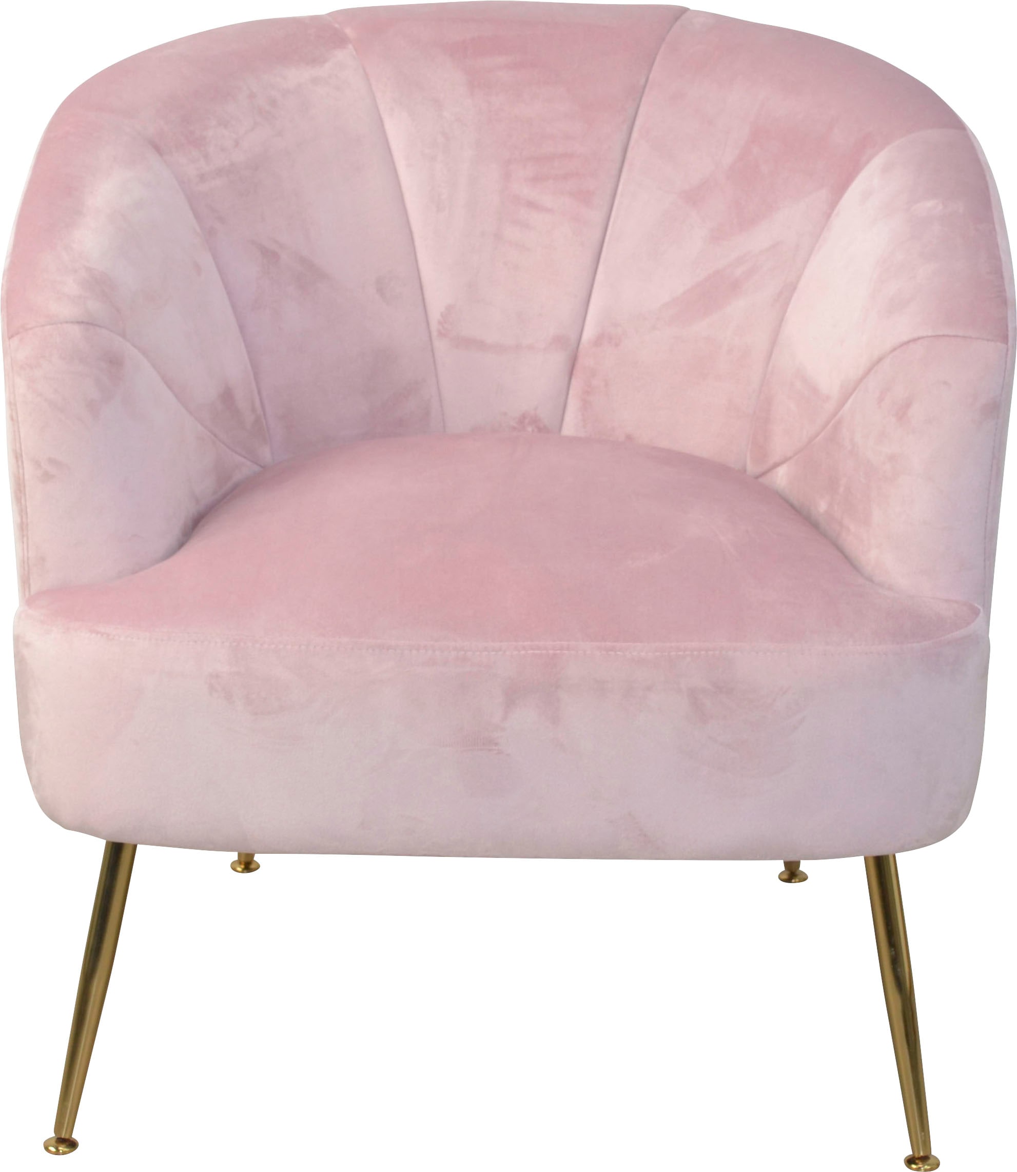 HOFMANN LIVING AND MORE Sessel, Beine aus Stahlrohr, goldfarben lackiert, S günstig online kaufen