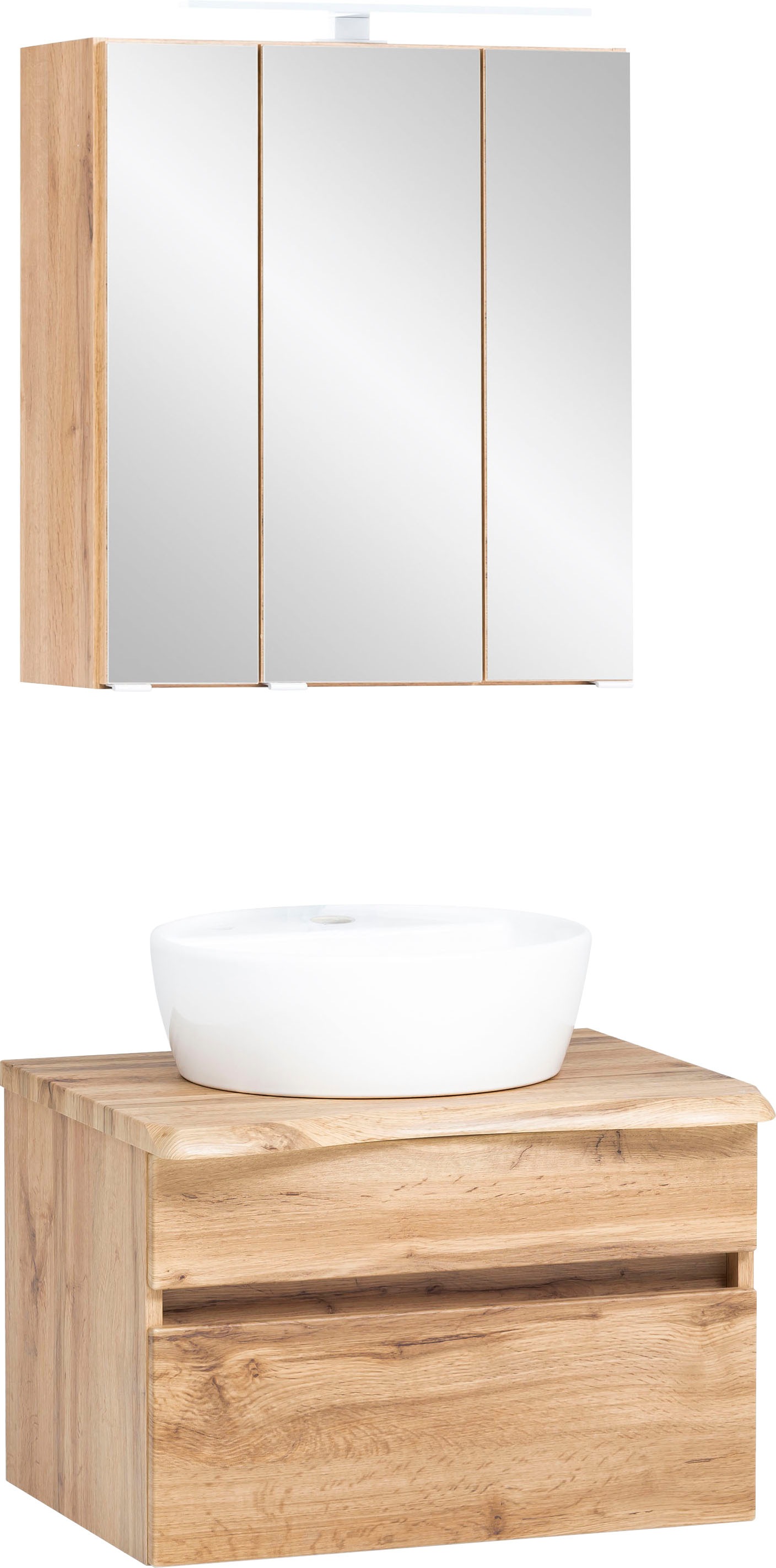 welltime Badmöbel-Set »Lienz« Spiegelschrank und Waschtisch, 2 Stk. tlg. günstig online kaufen