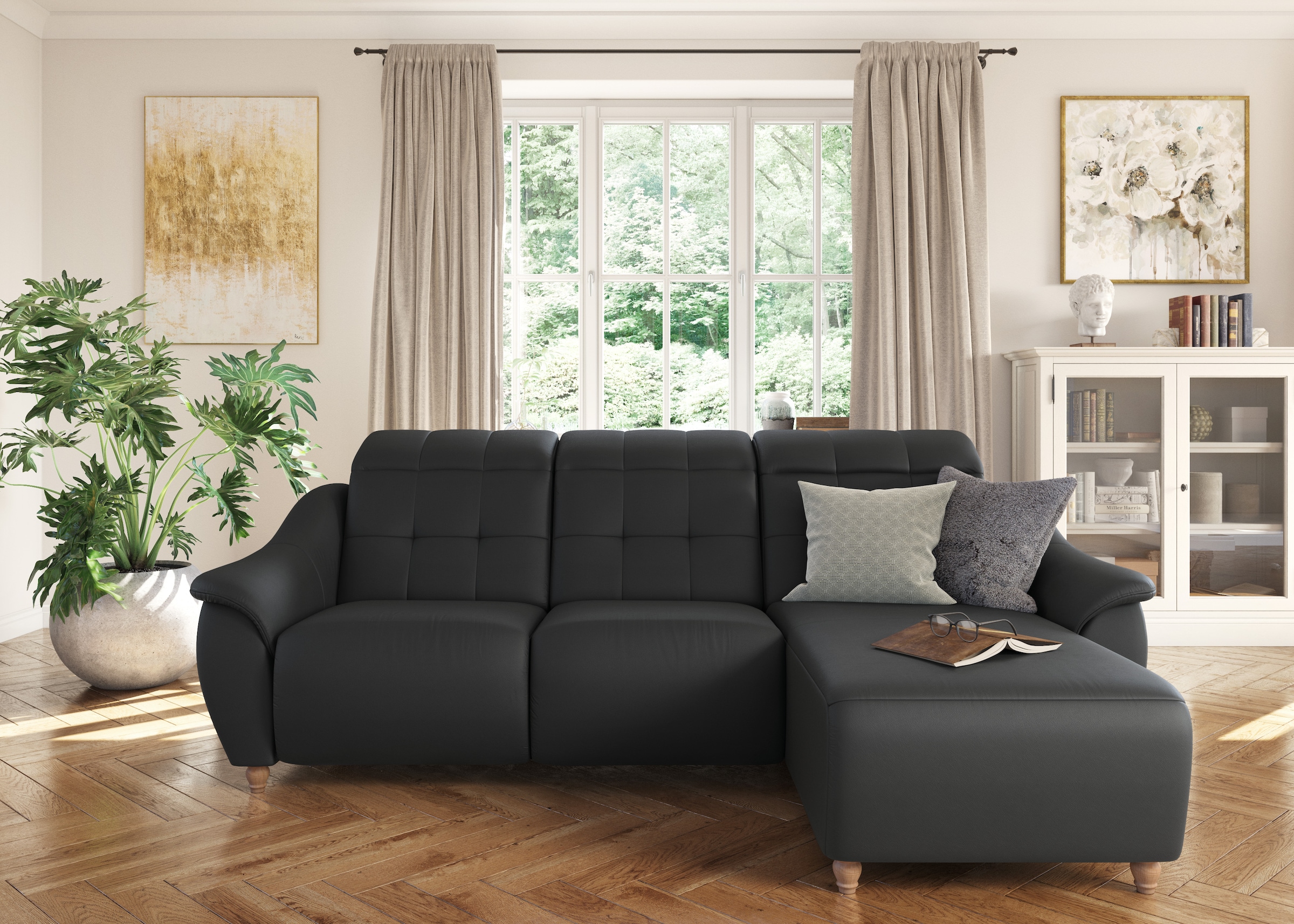 Home affaire Ecksofa »Boston L-Form«, (2 St.), Kopfteilverstellung an jeder günstig online kaufen