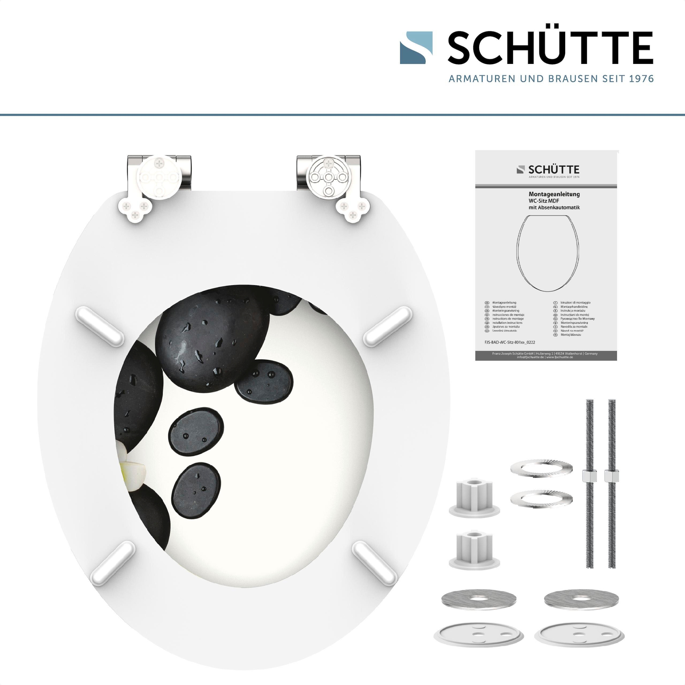 Schütte WC-Sitz »STONE DECORATION«, Toilettendeckel, mit Absenkautomatik