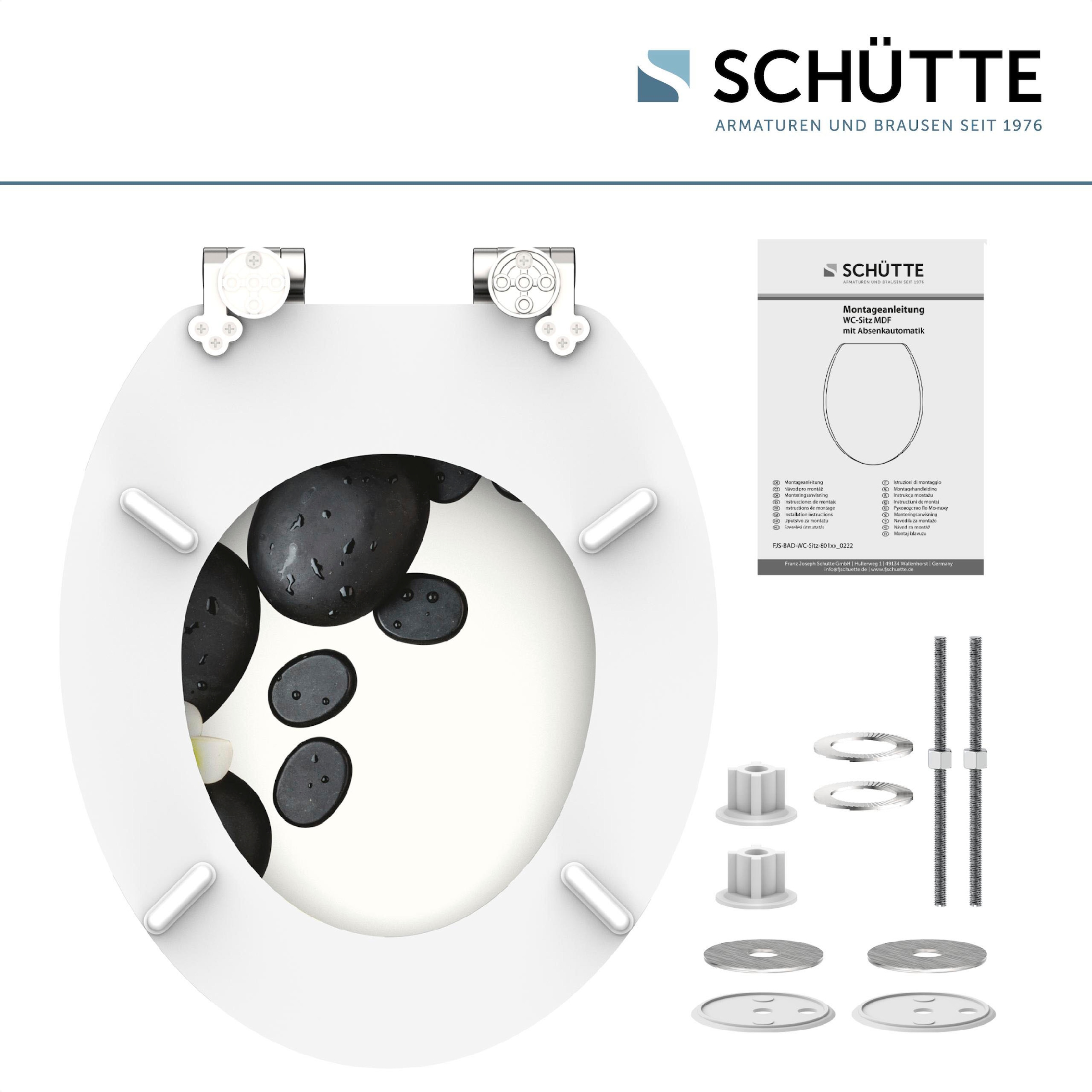 Schütte WC-Sitz »STONE DECORATION«, Toilettendeckel, mit Absenkautomatik günstig online kaufen