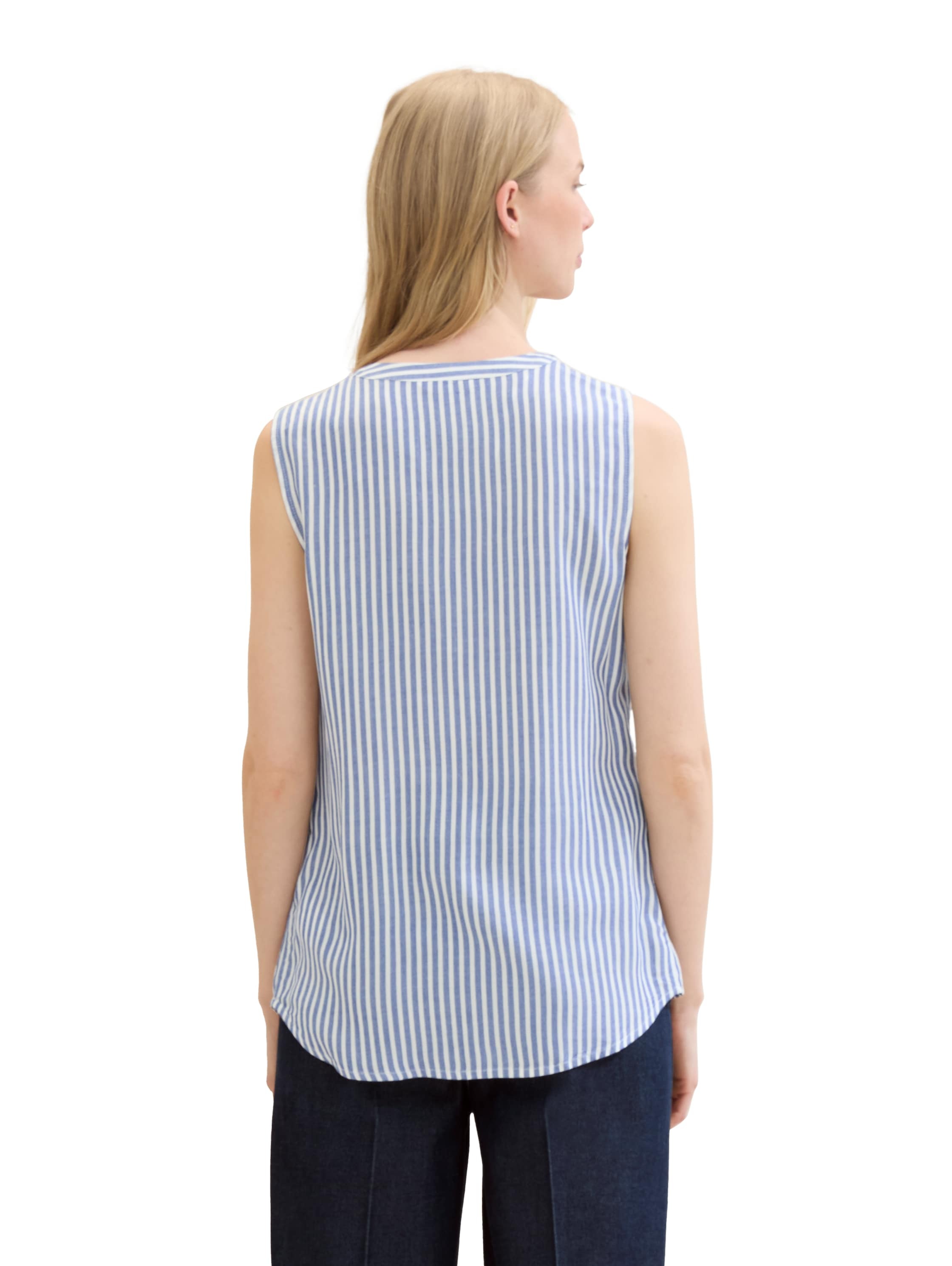 TOM TAILOR Blusenshirt, gestreift mit aufgesetzten Brusttaschen