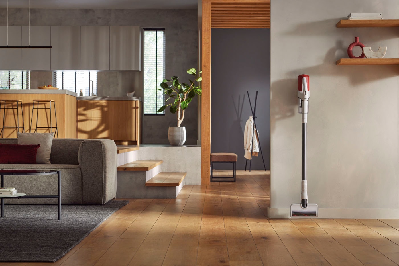 Miele Akku-Handstaubsauger »Duoflex HX1 Akku Staubsauger, 2in1-Funktion, 3,15 kg leicht,«, Brilliantweiß Spacegrey Terrarot
