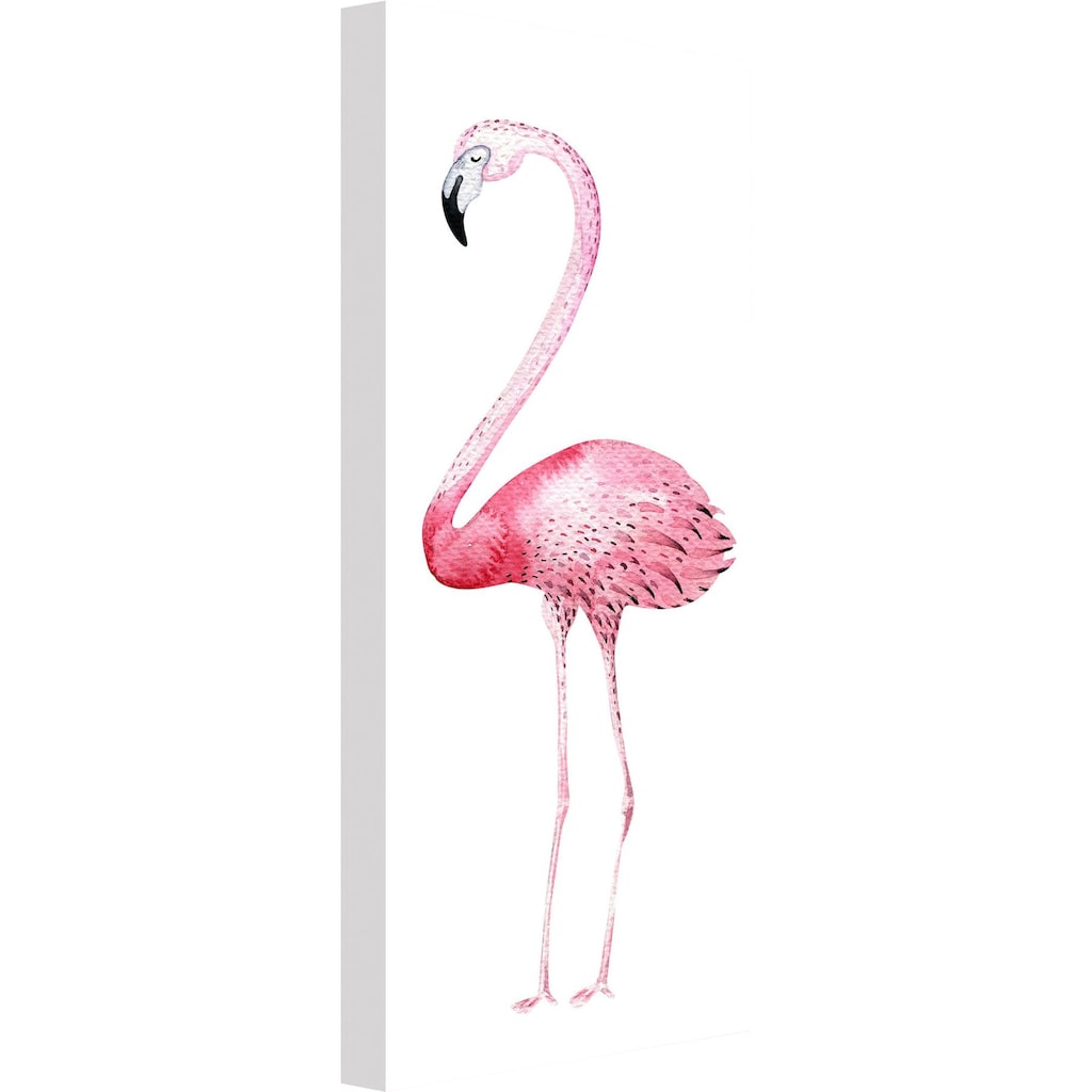 Wall-Art Leinwandbild »Kvilis - Pink Flamingo 01«