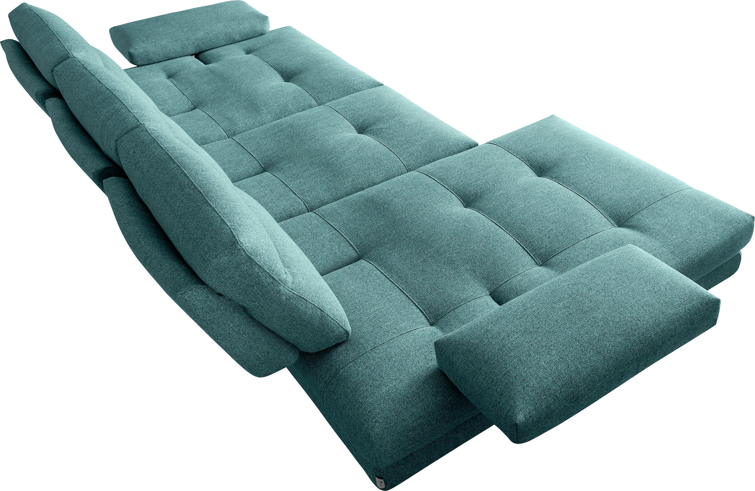 CALIA ITALIA Ecksofa »Toby Wing, L-Form, Designsofa mit sensationellem Sitzkomfort«, inklusive Sitztiefenverstellung, Füße in chrom glänzend